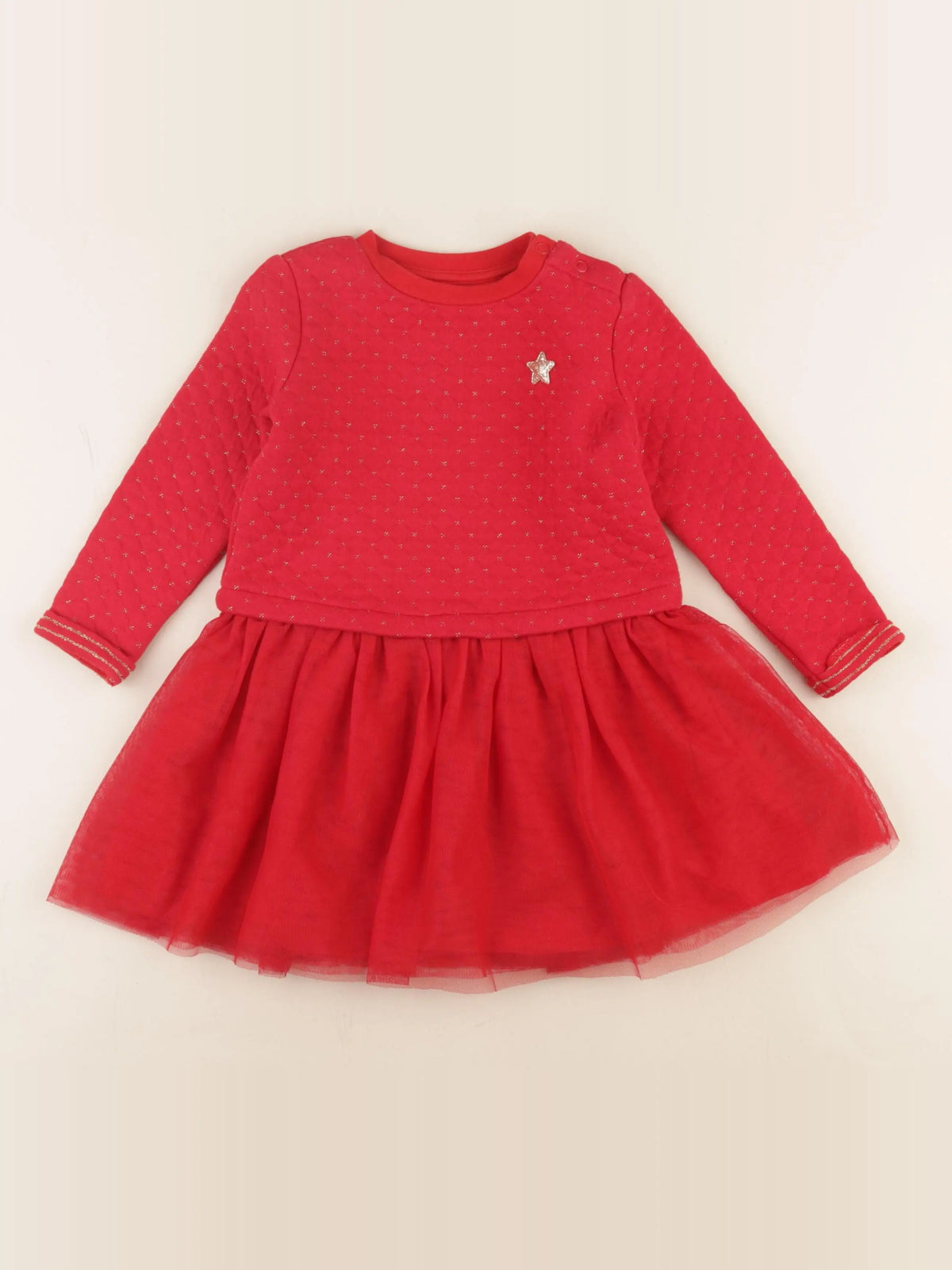 Vertbaudet - robe rouge - 3 ans