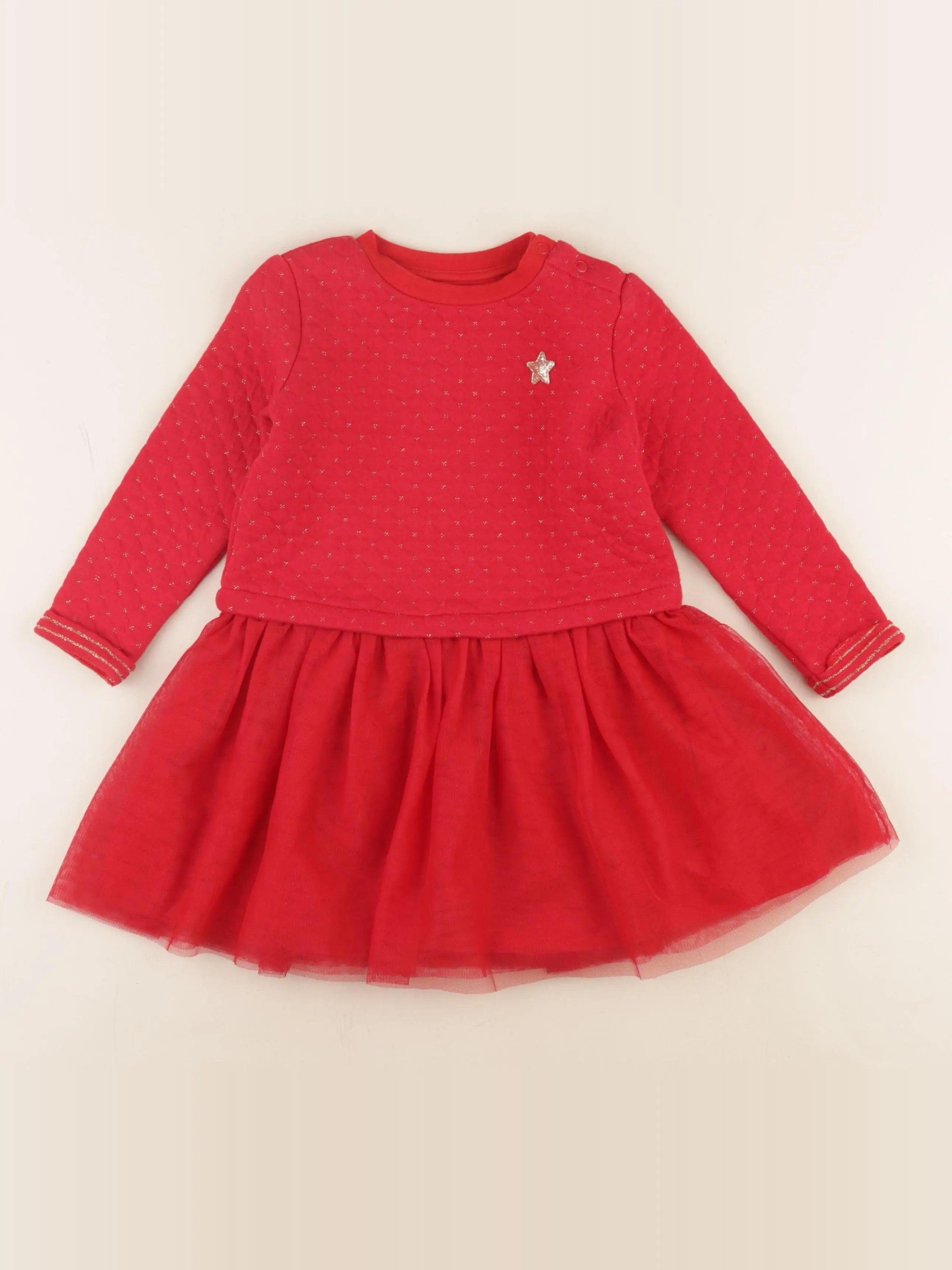 Vertbaudet - robe rouge - 3 ans
