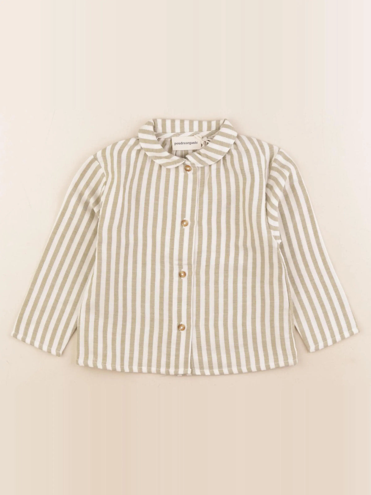 Poudre Organic - chemise blanc, vert - 6 mois
