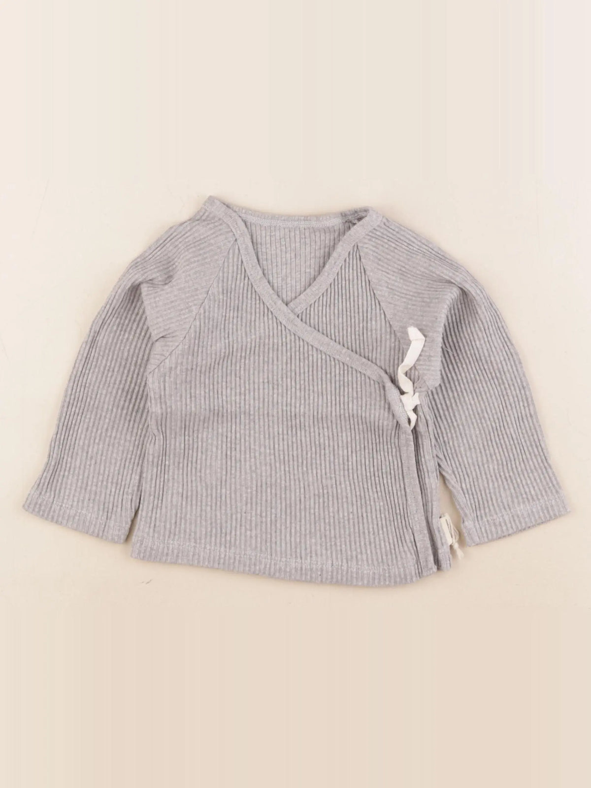 Poudre Organic - gilet gris - 6 mois