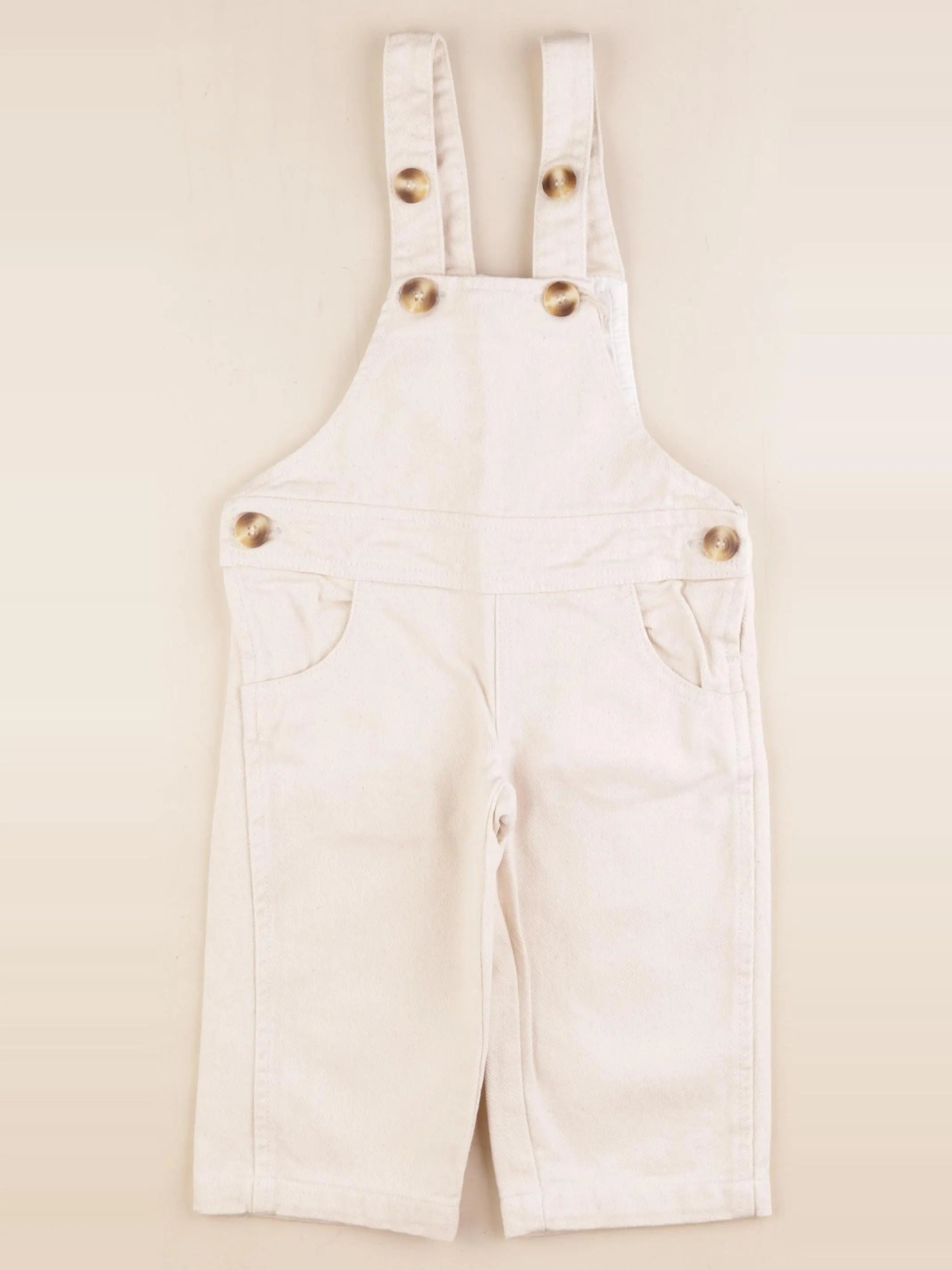 Poudre Organic - salopette blanc - 12 mois