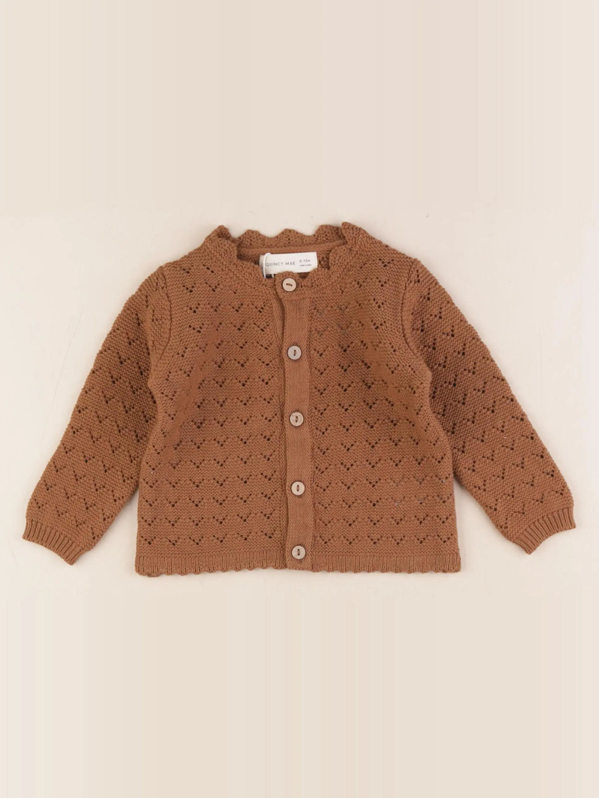 Quincy Mae - gilet marron - 3/6 mois
