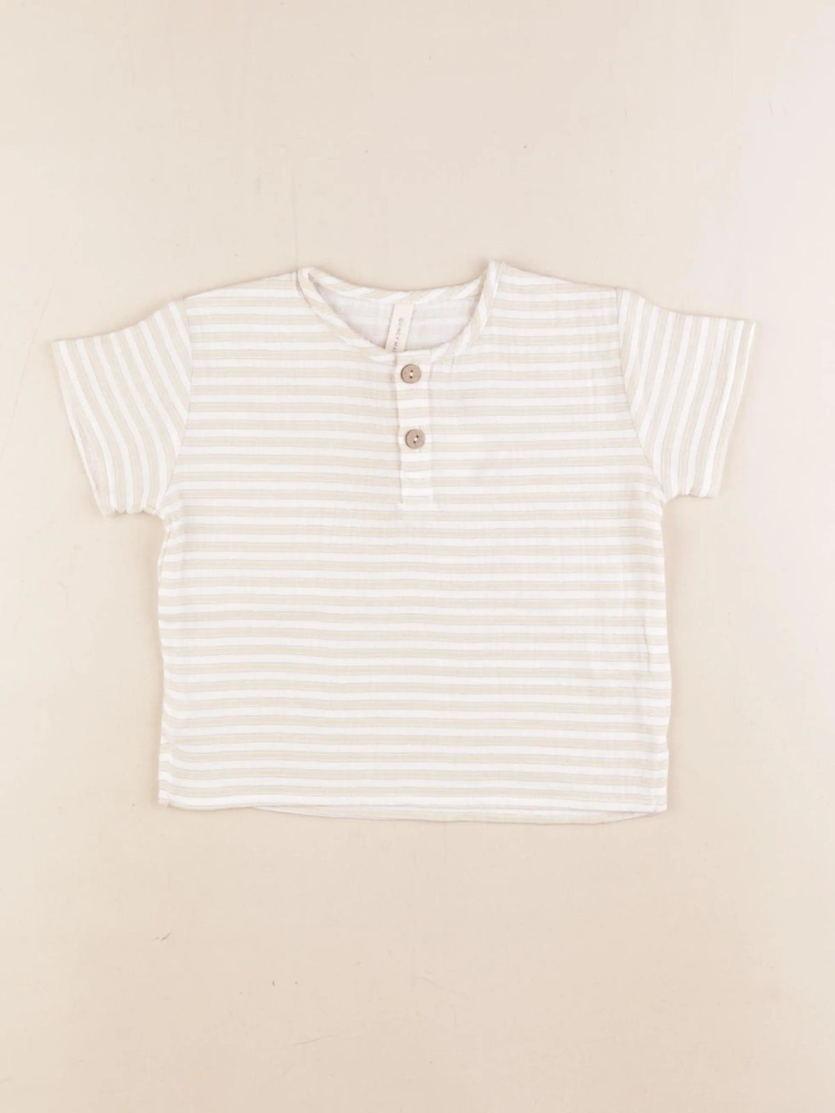 Quincy Mae - chemise blanc, beige - 12/18 mois