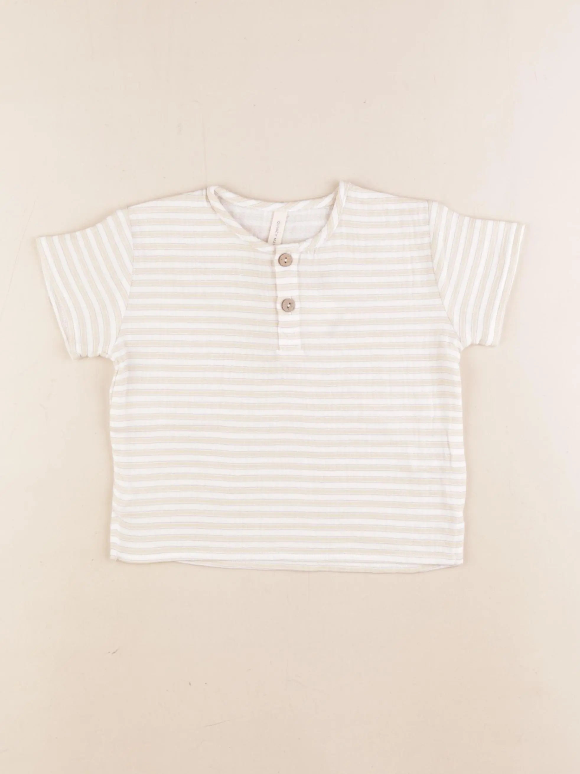 Quincy Mae - chemise blanc, beige - 18/24 mois