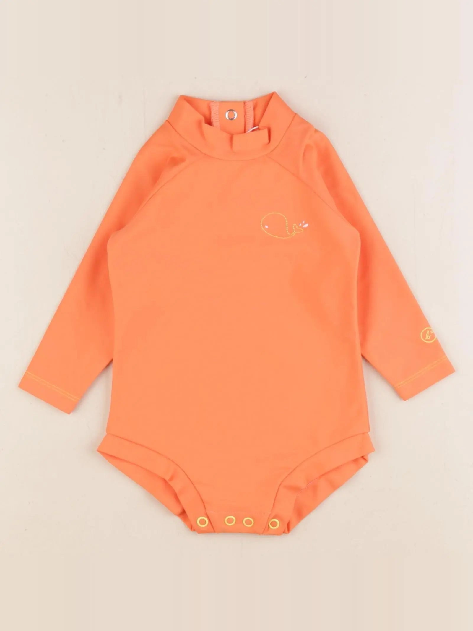 Baïnes - combi de bain orange - 12 mois