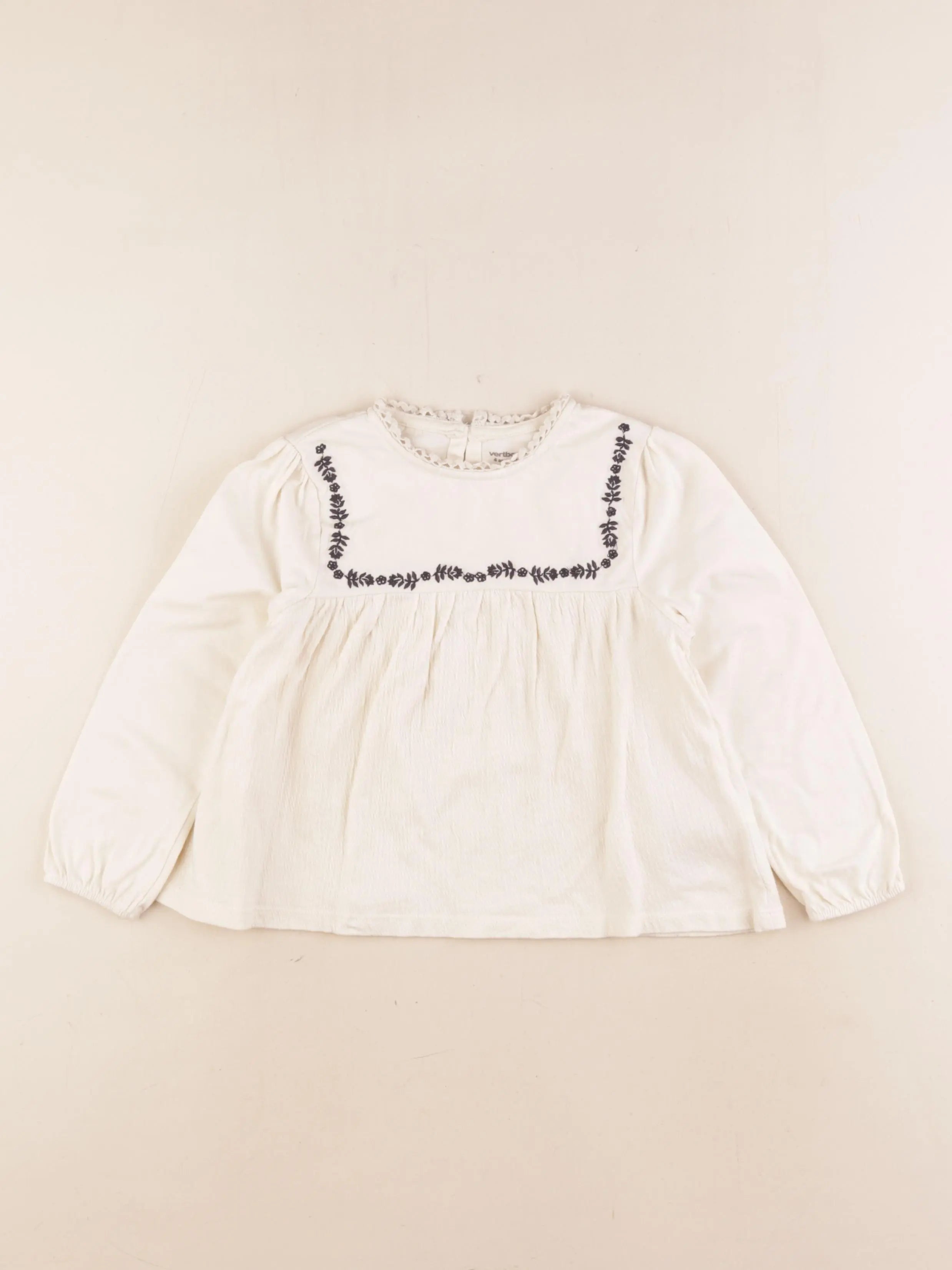 Vertbaudet - tee-shirt beige - 4 ans