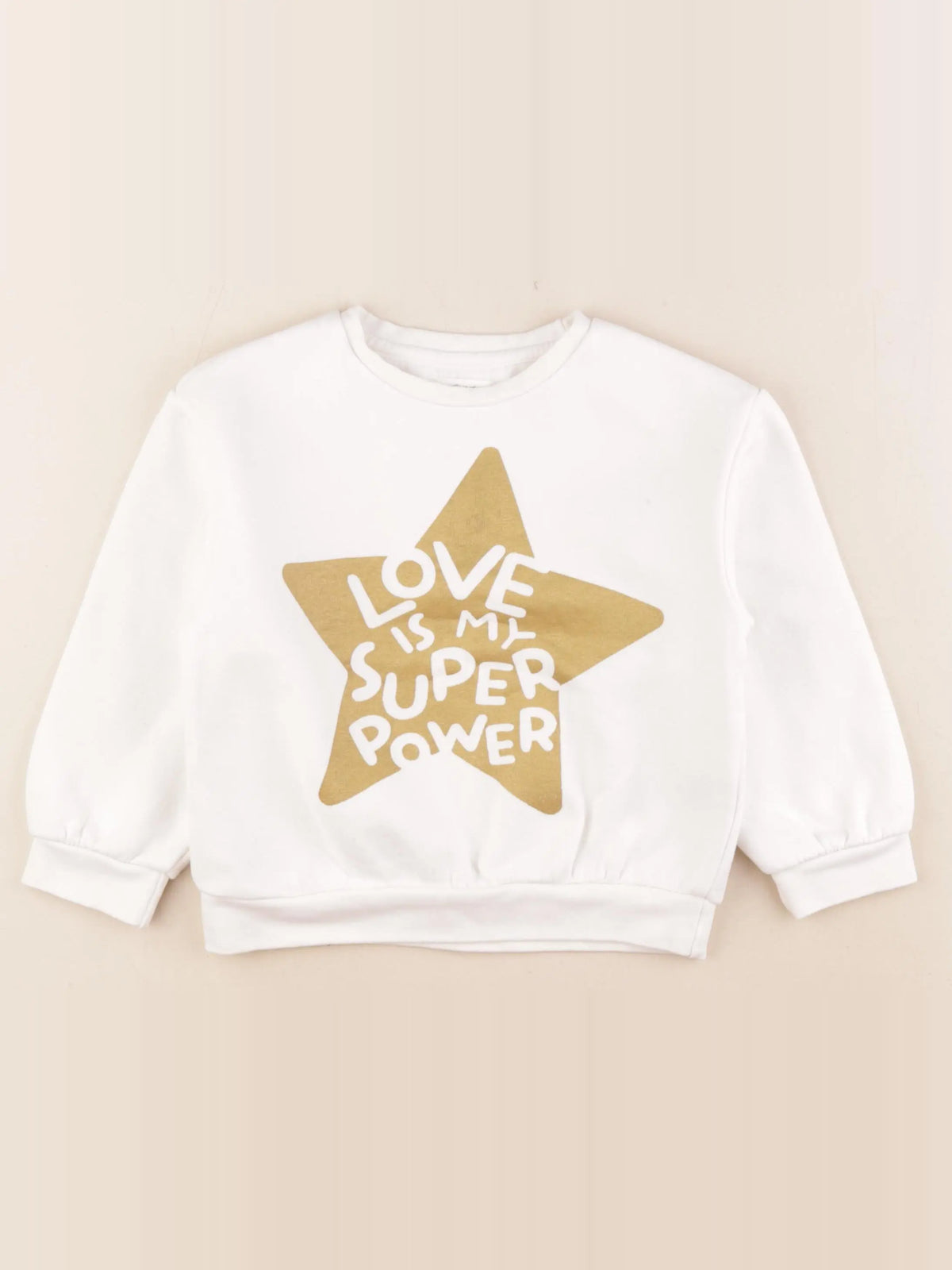 Vertbaudet - sweat blanc - 5 ans