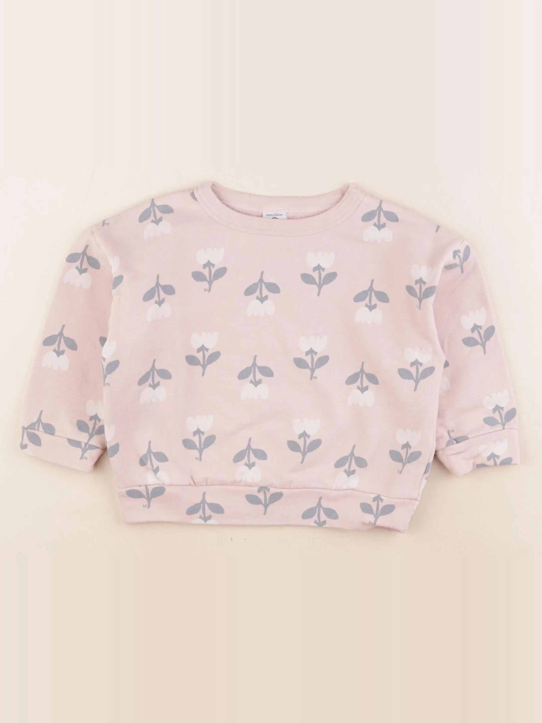 Petit Bateau - sweat rose - 4 ans