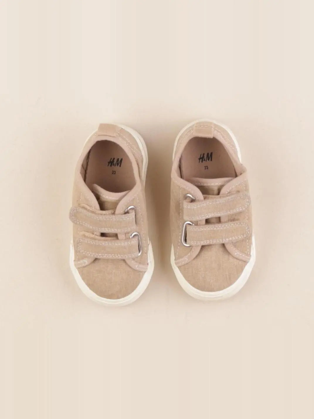 H&M - tennis à scratch/ lacets marron - pointure 23