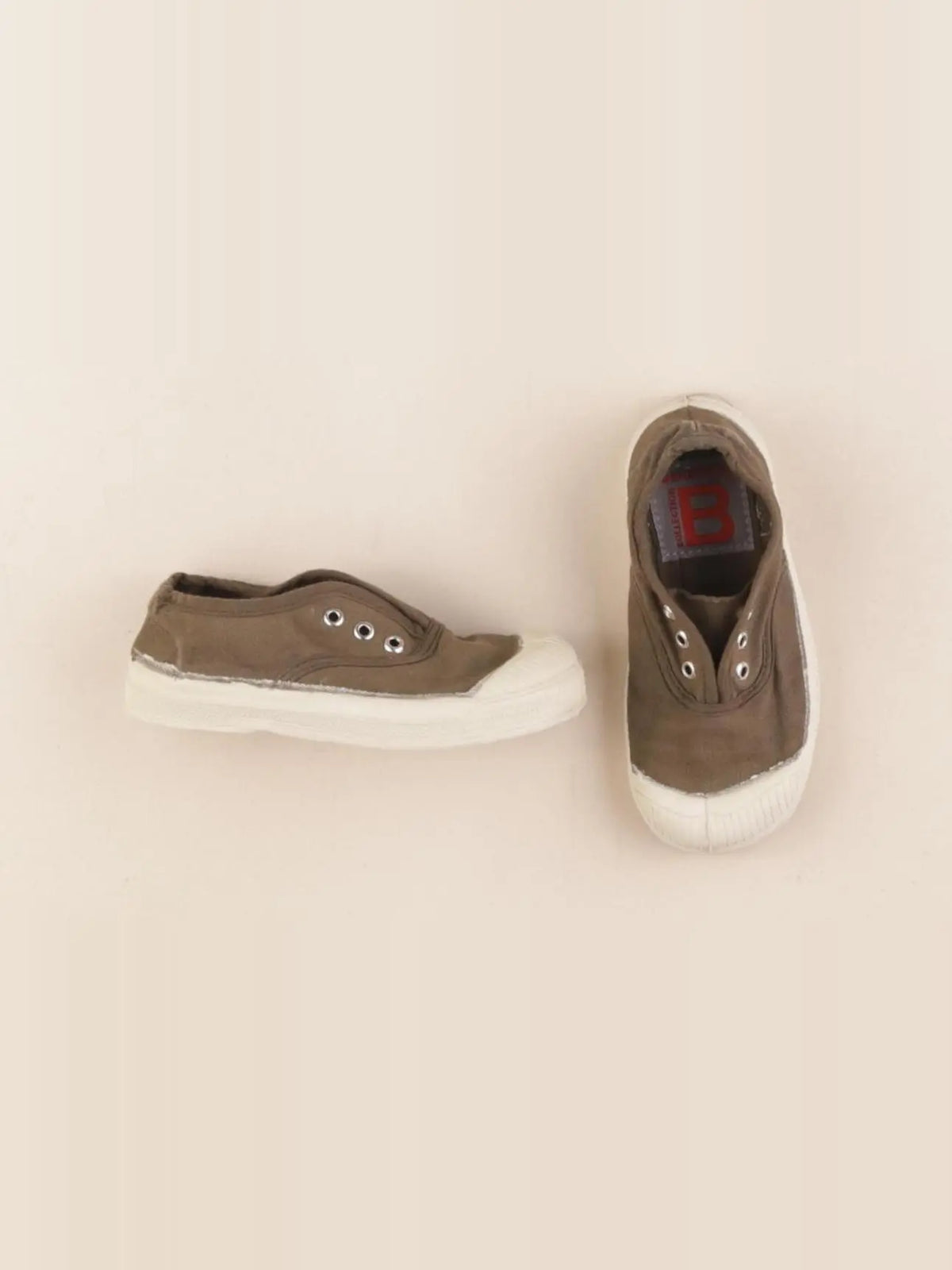 Bensimon - tennis élastiqué marron - pointure 23