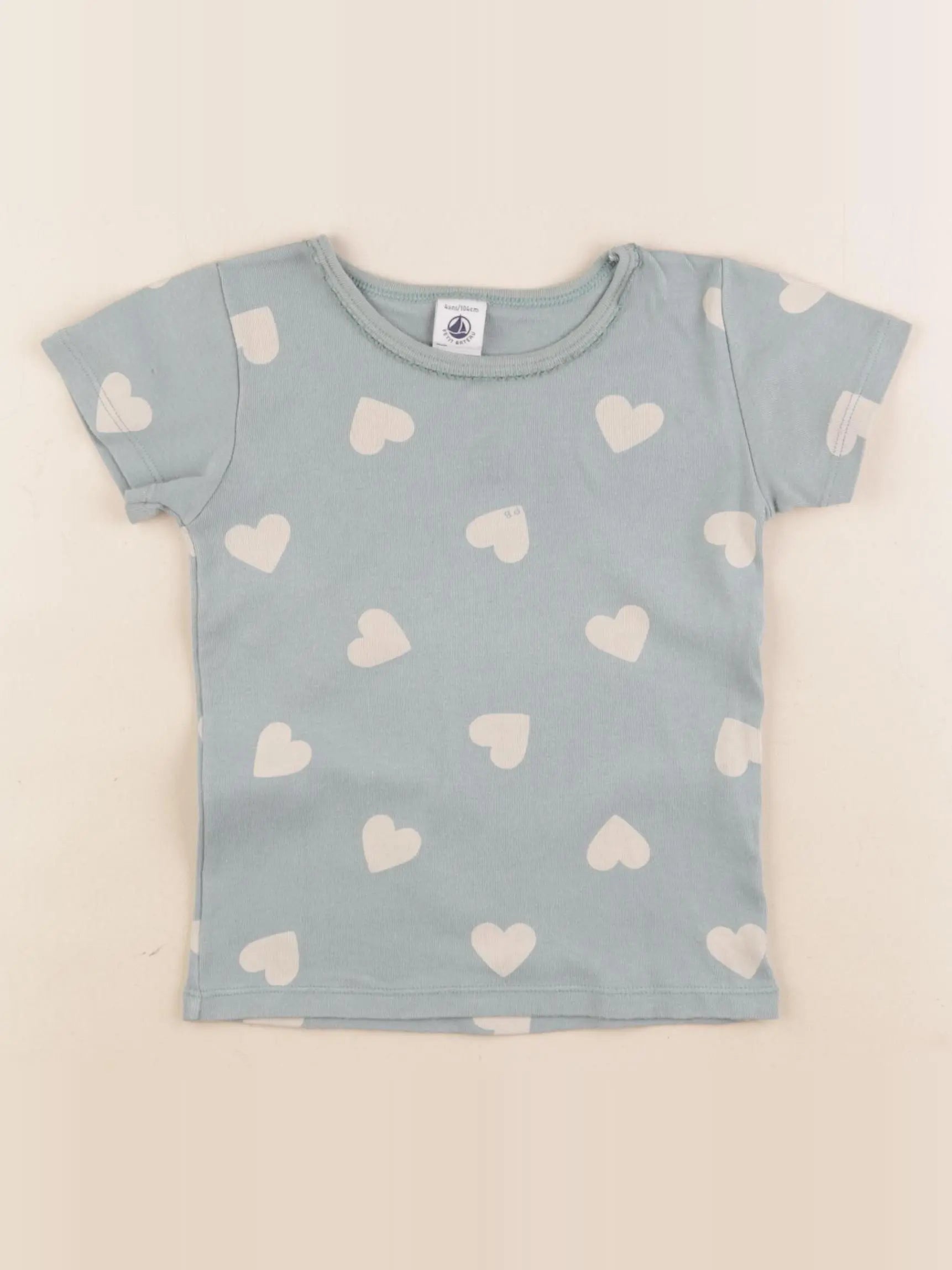 Petit Bateau - maillot de corps vert - 4 ans