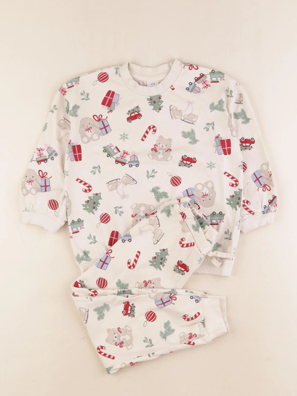 H&M - pyjama coton marron - 3/4 ans