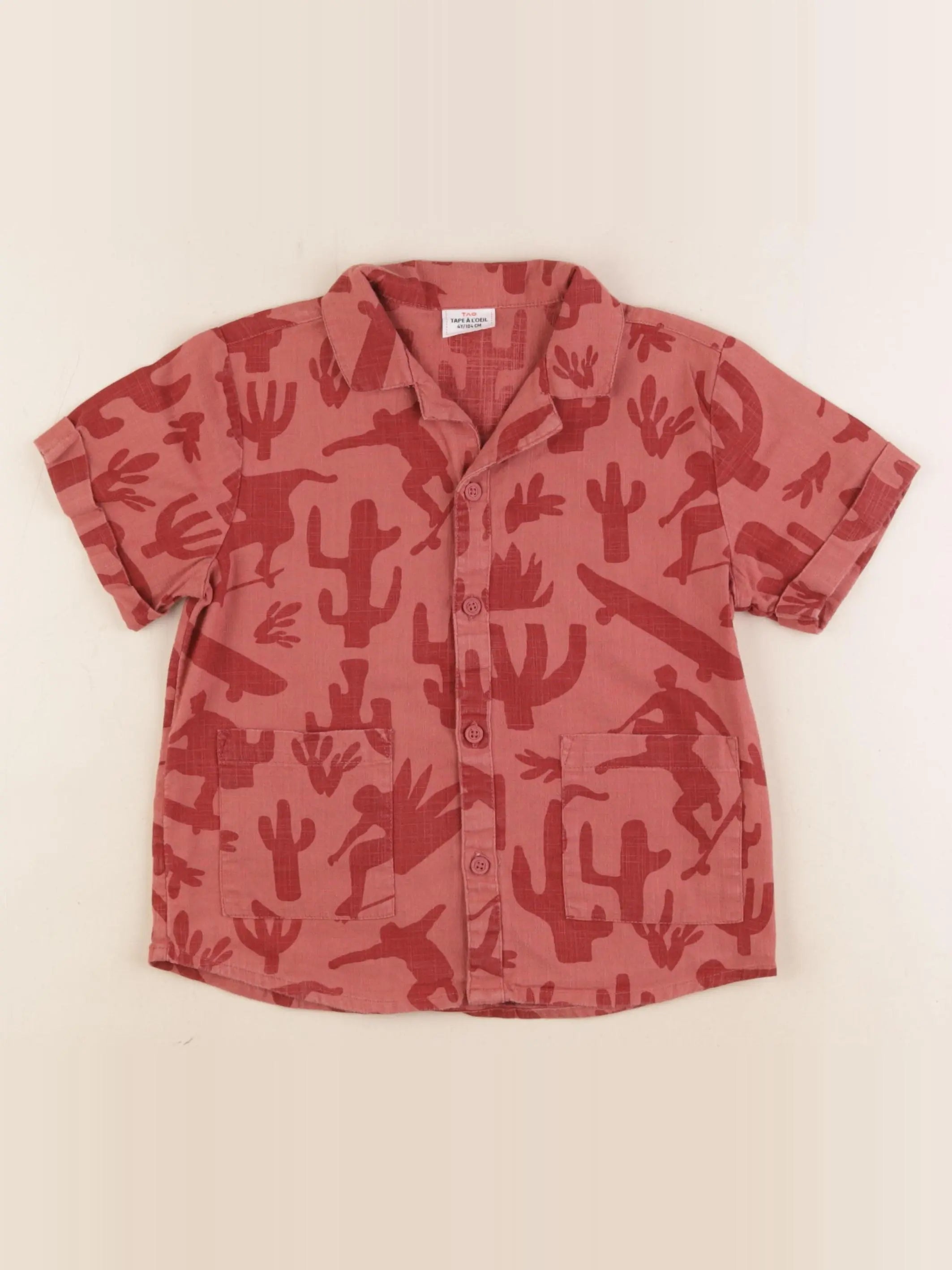 Tape à l'oeil - chemise rouge - 4 ans