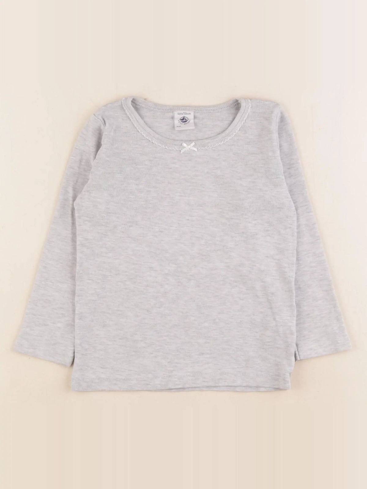 Petit Bateau - maillot de corps gris - 4 ans