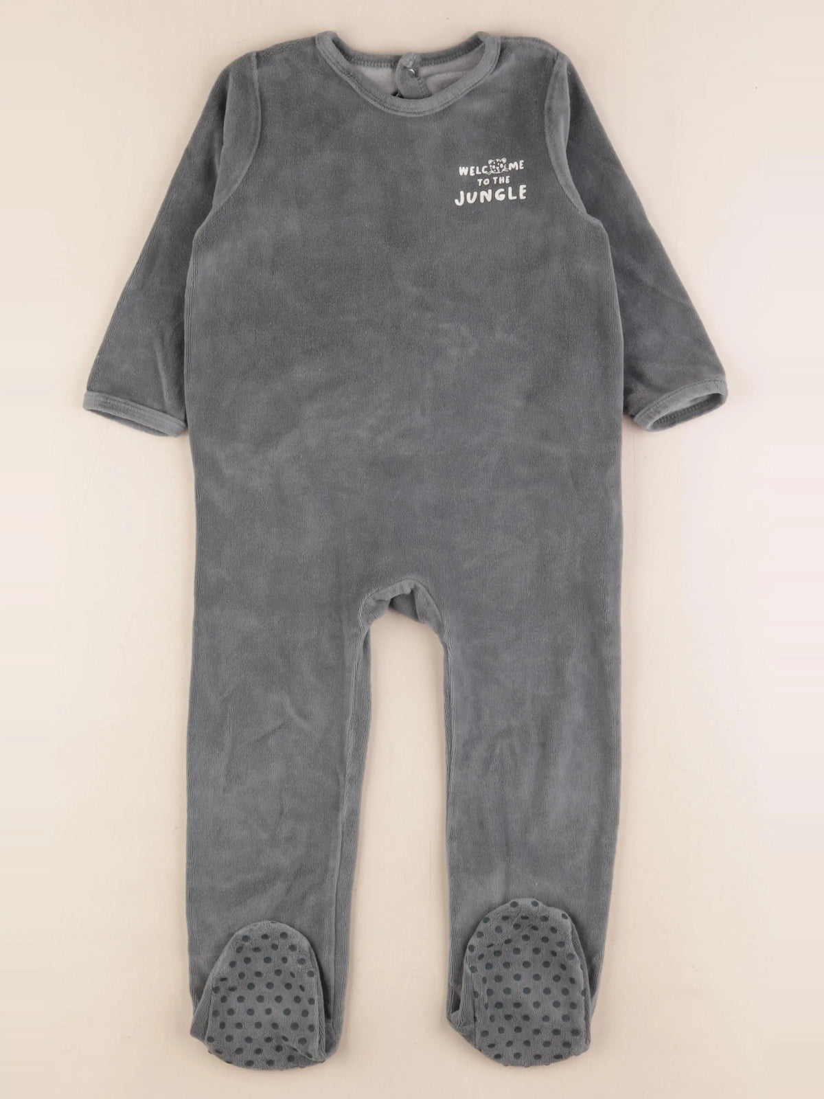 Vertbaudet - pyjama velours vert - 3 ans