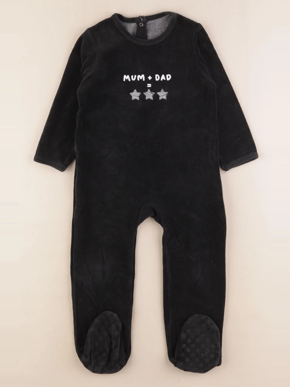 Vertbaudet - pyjama velours noir - 3 ans
