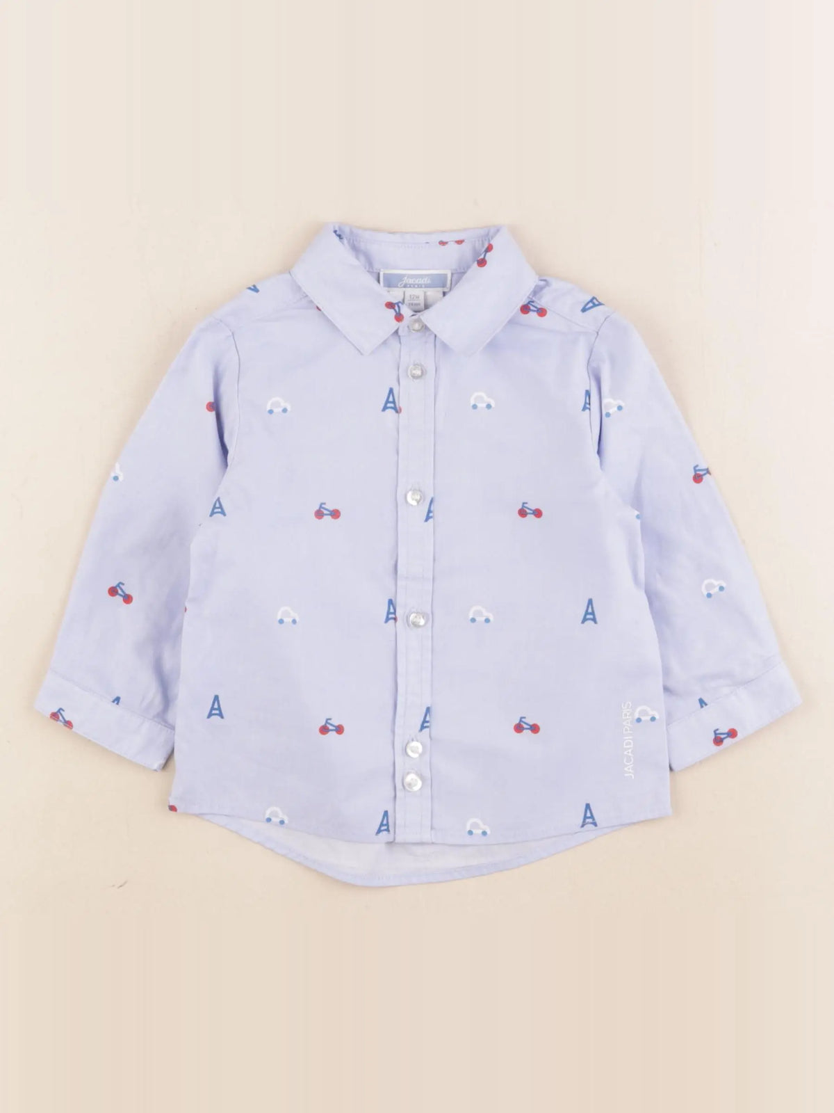 Jacadi - chemise bleu - 12 mois