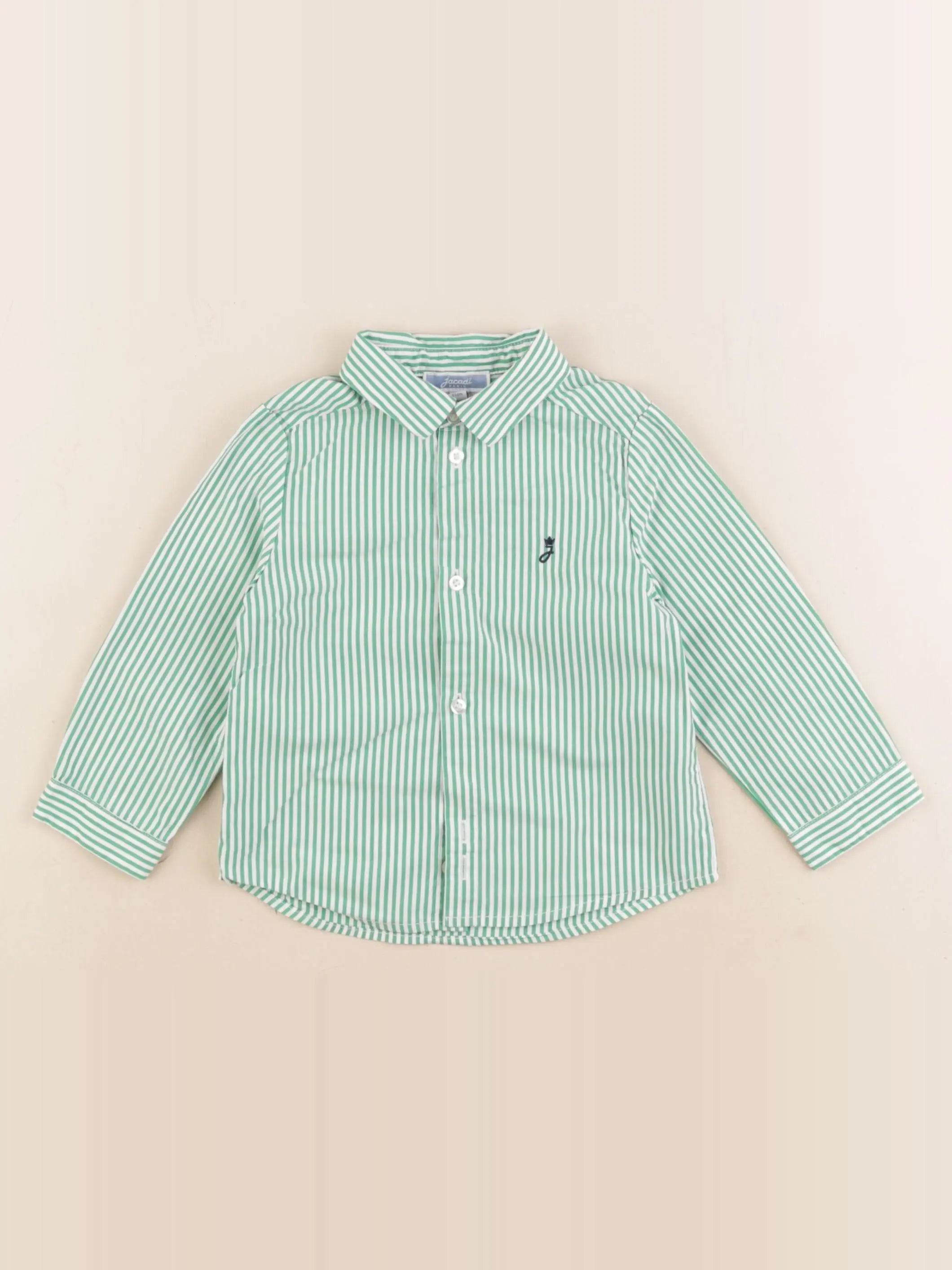 Jacadi - chemise blanc, vert - 18 mois