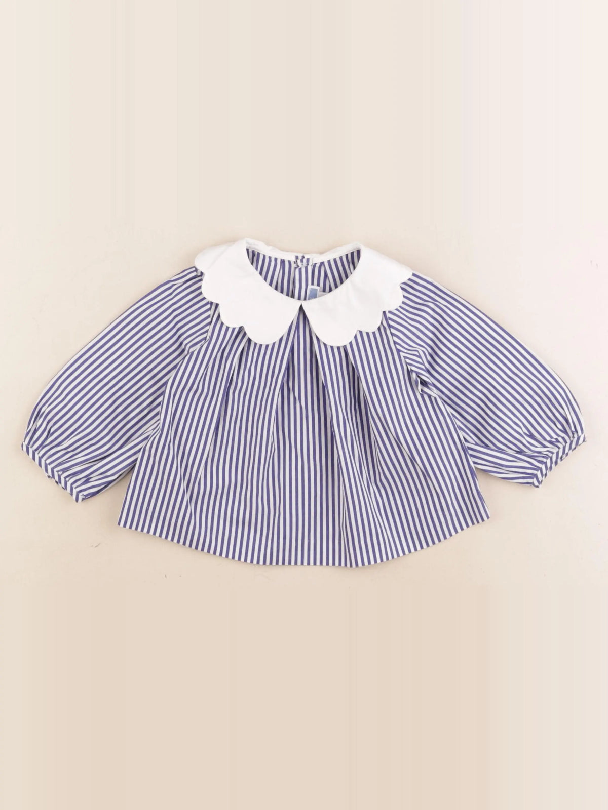 Jacadi - blouse blanc, bleu - 12 mois