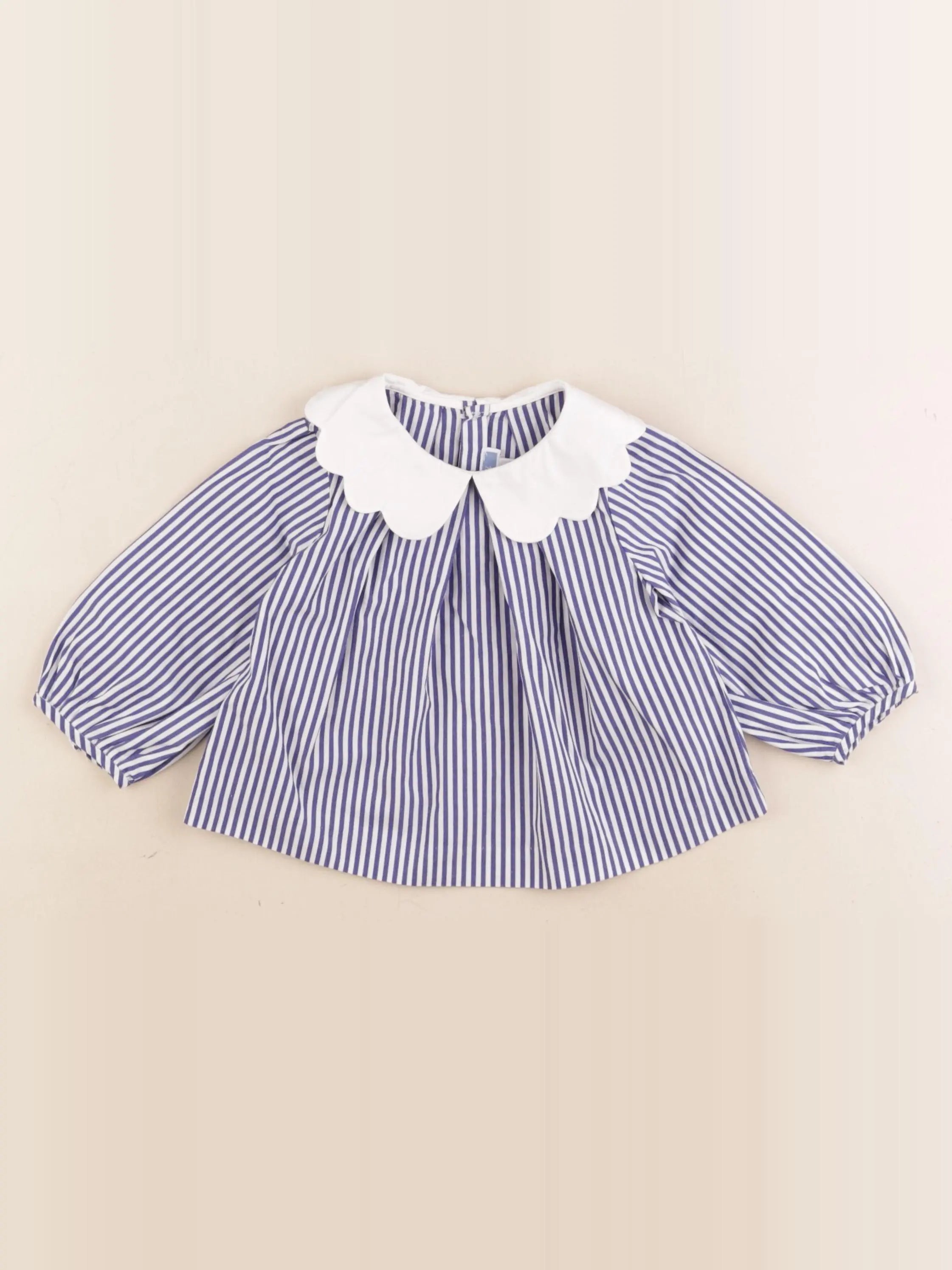 Jacadi - blouse blanc, bleu - 12 mois