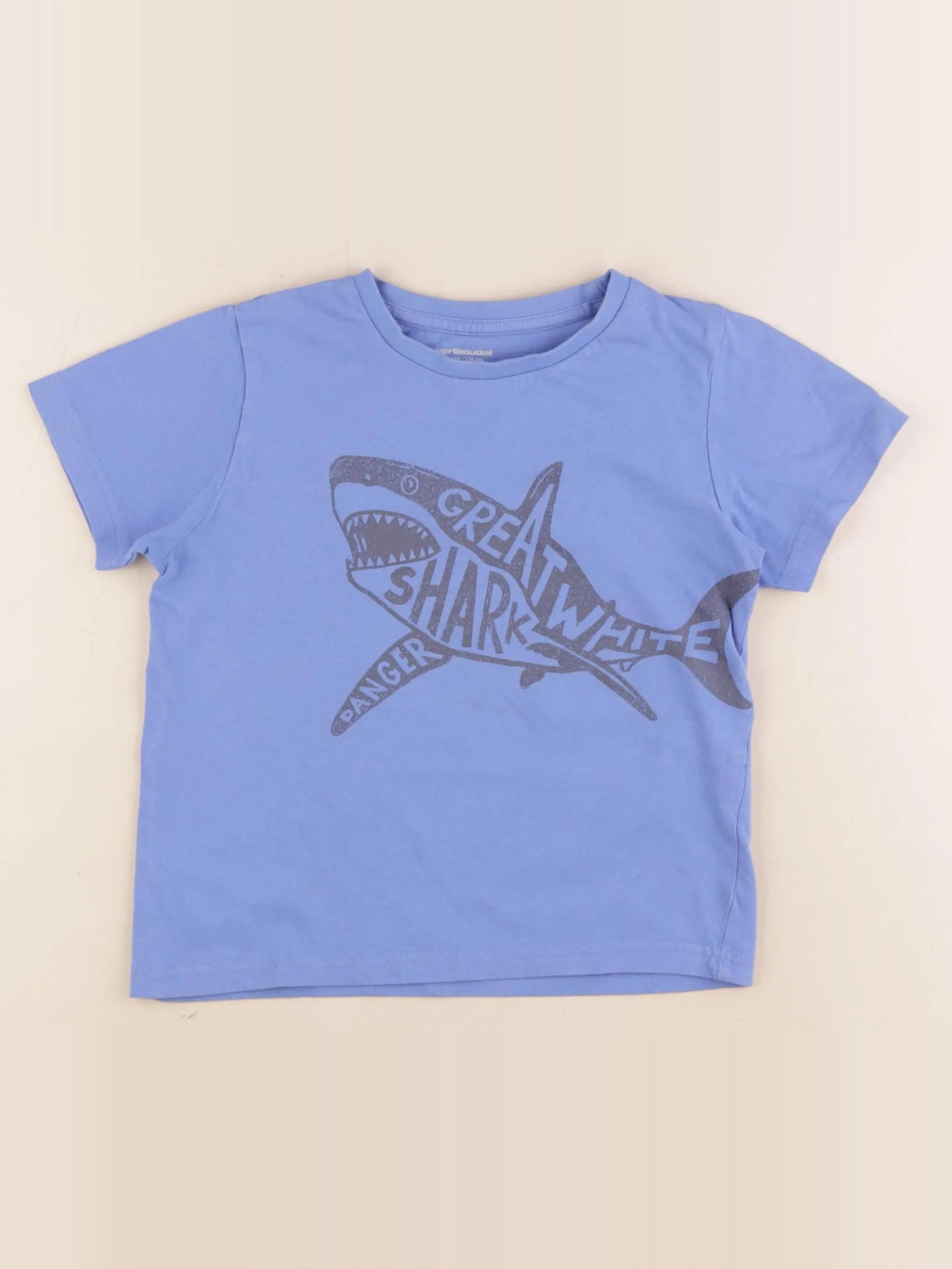 Vertbaudet - tee-shirt bleu - 6 ans