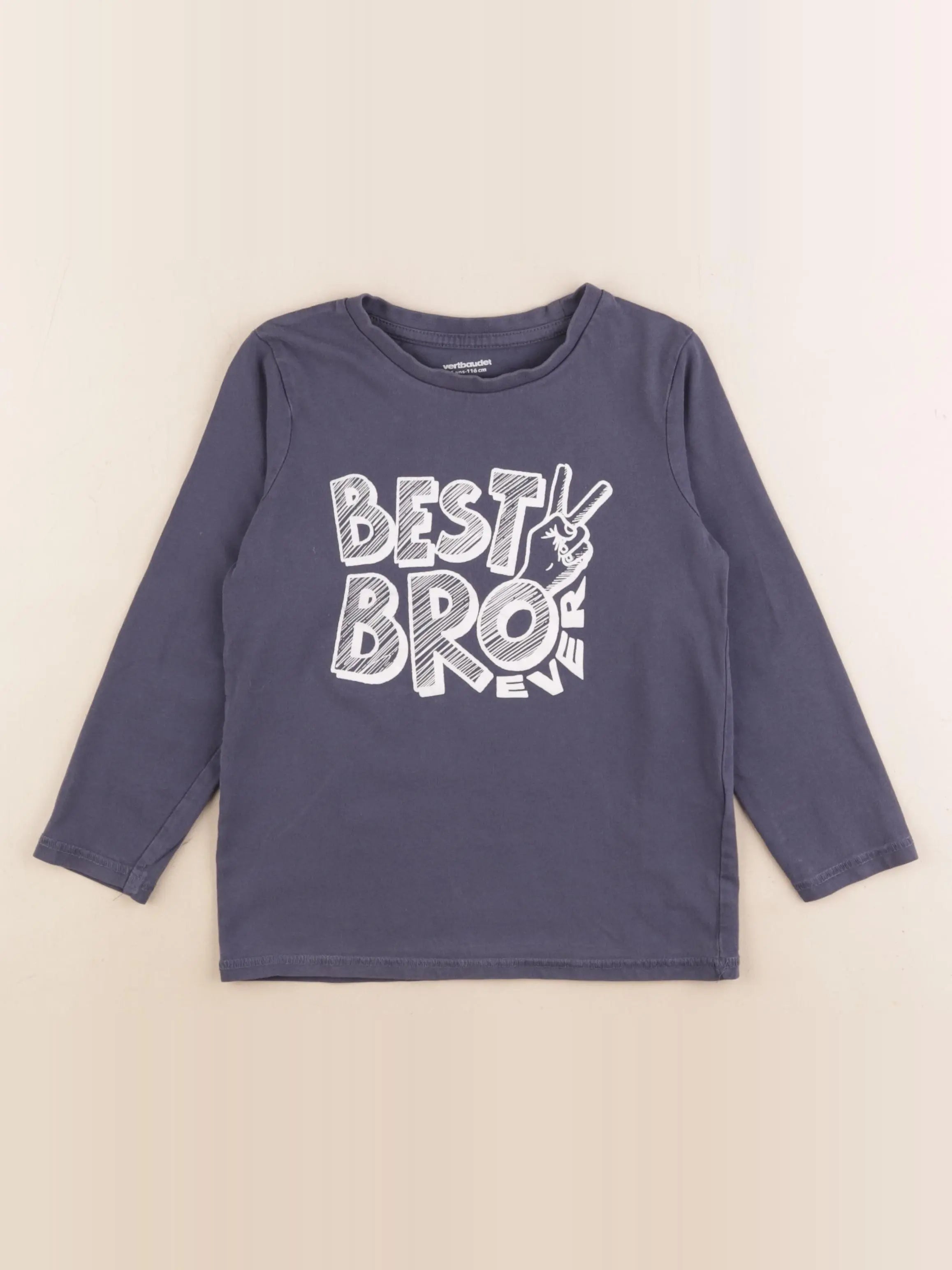 Vertbaudet - tee-shirt bleu - 6 ans