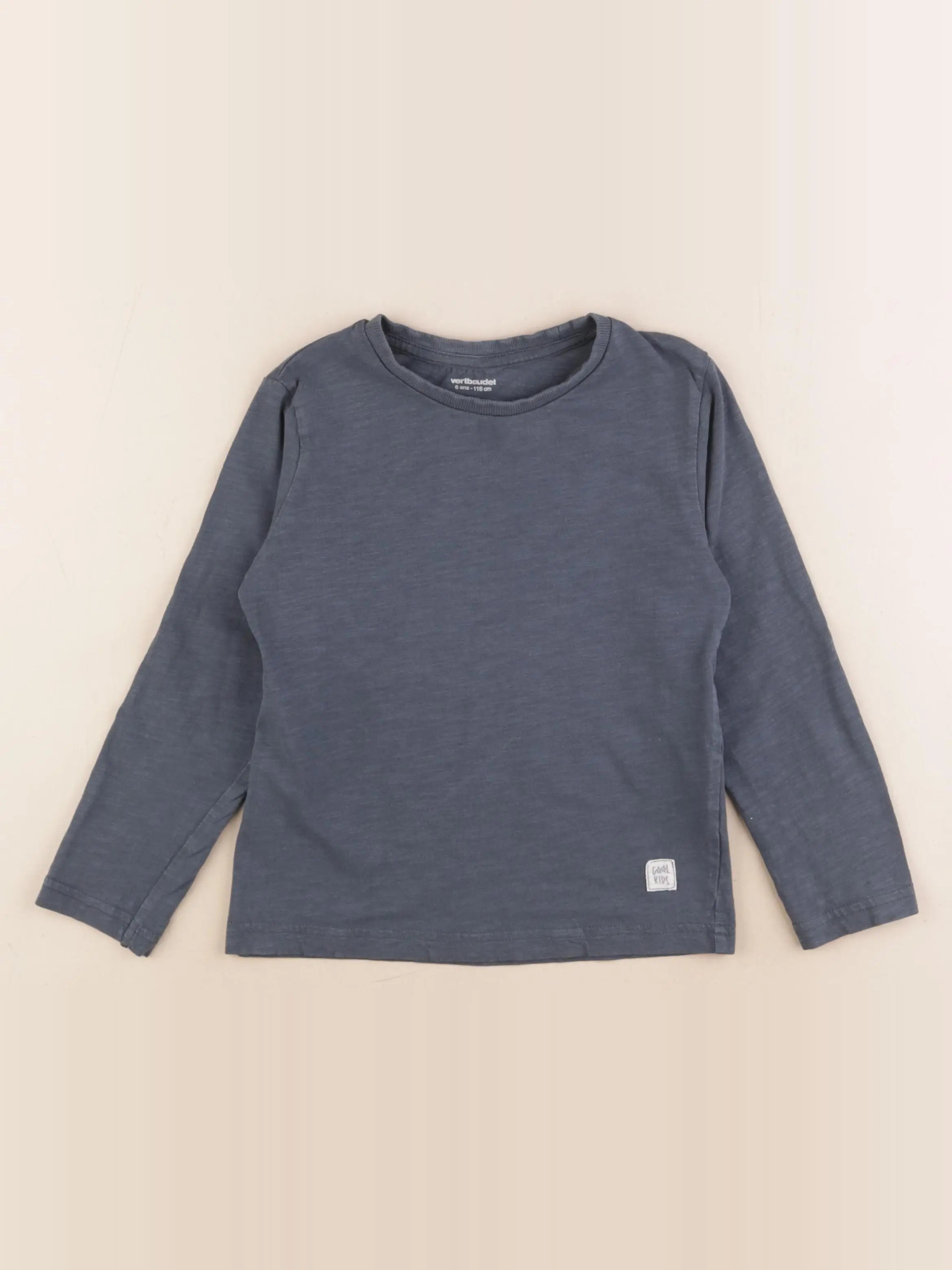 Vertbaudet - tee-shirt bleu - 6 ans