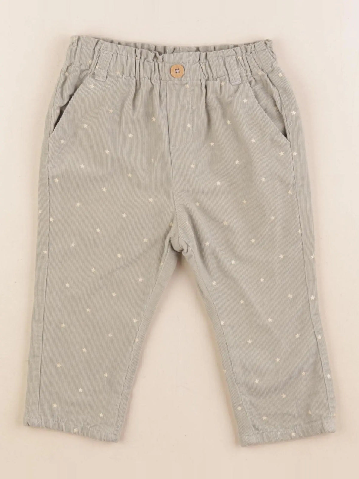 Vertbaudet - pantalon vert - 18 mois