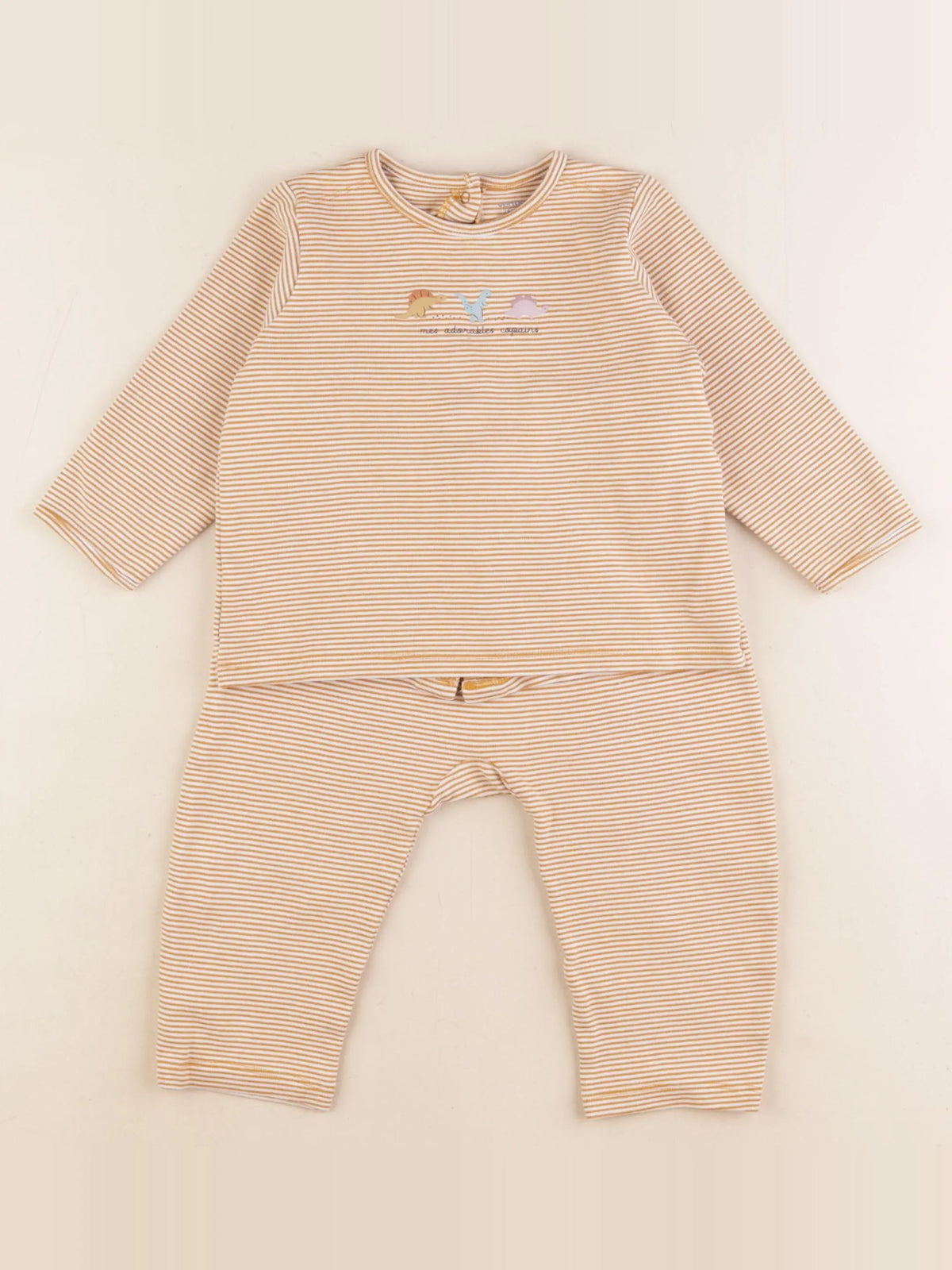 Vertbaudet - pyjama coton marron - 24 mois