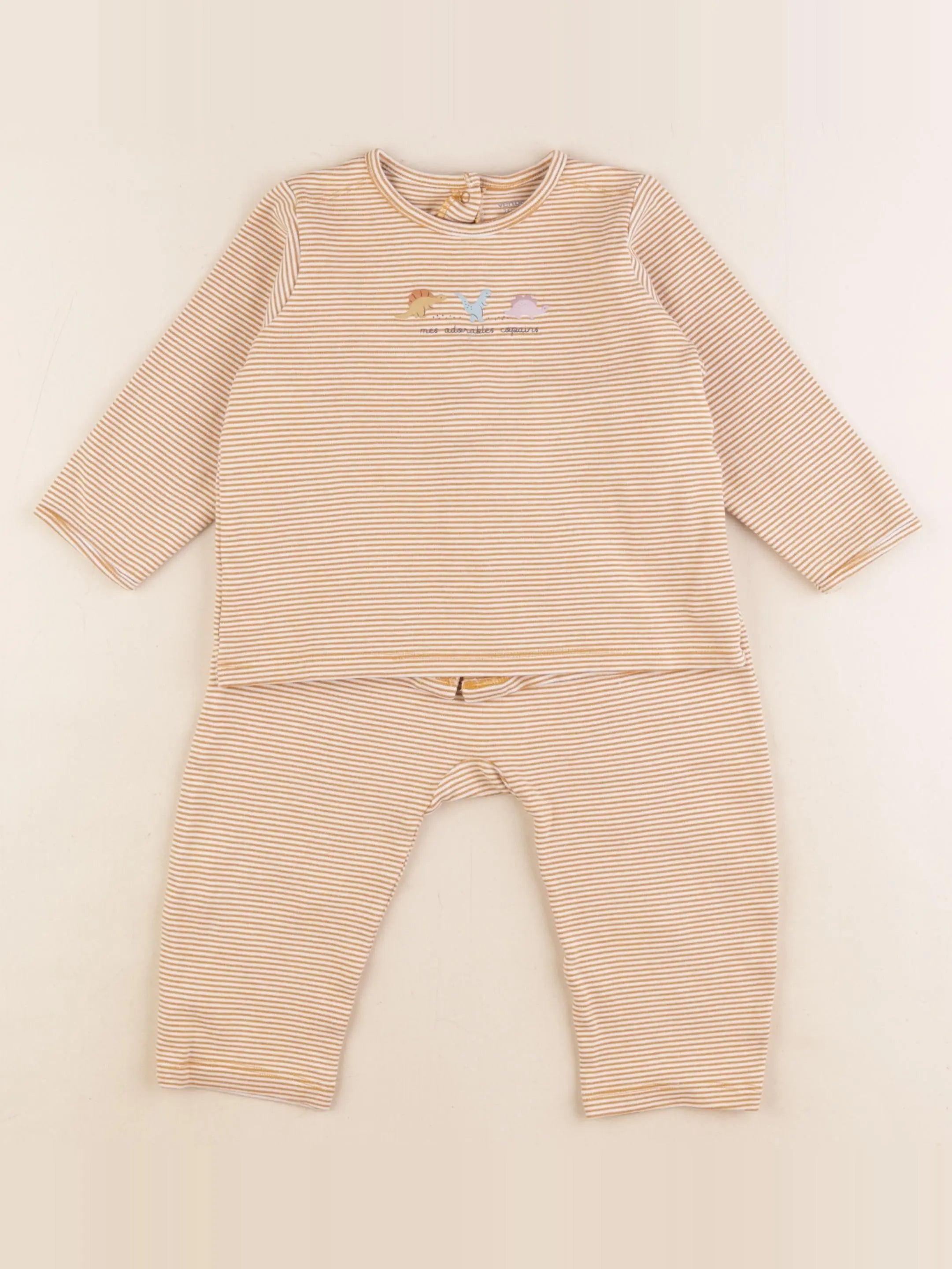 Vertbaudet - pyjama coton marron - 24 mois