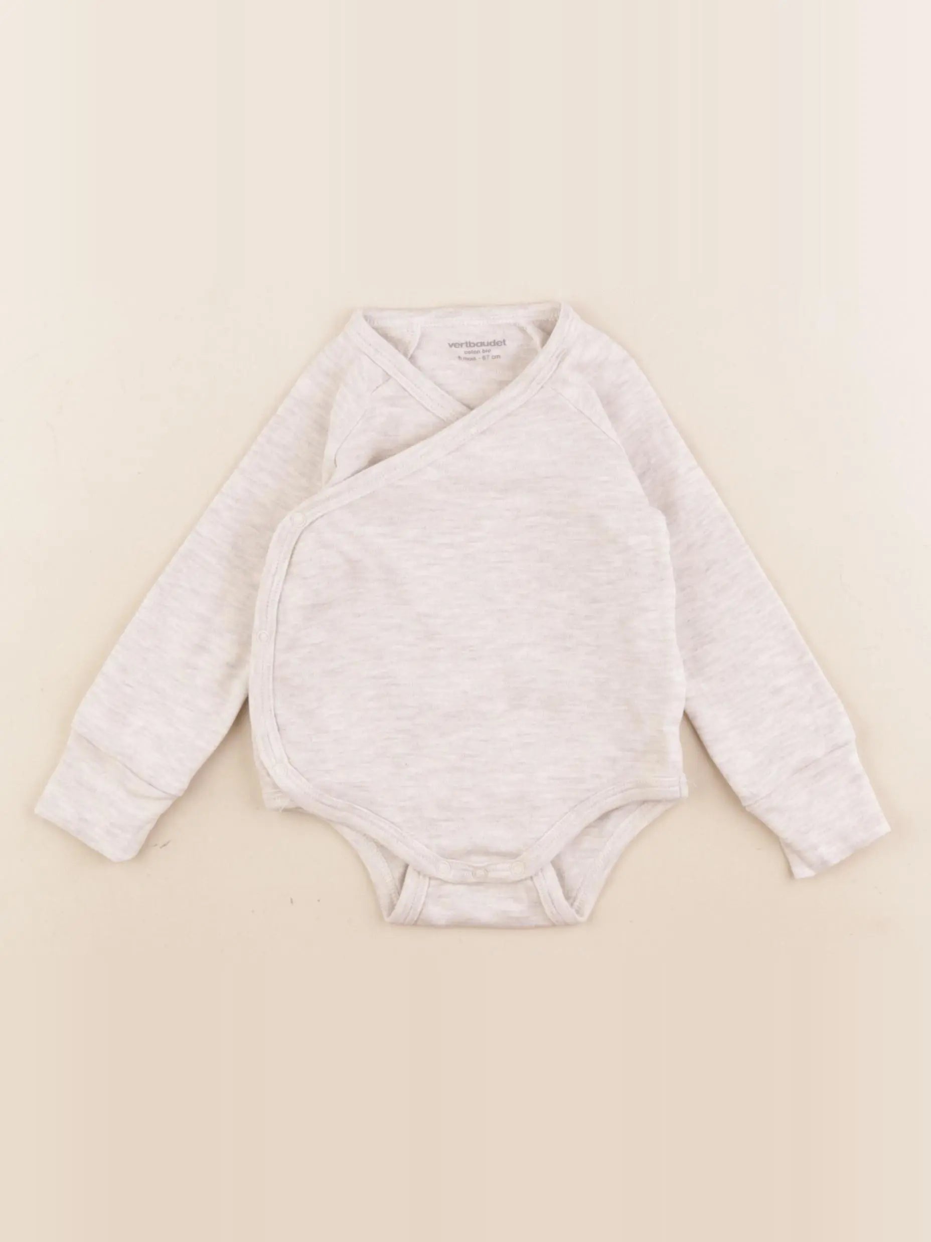 Vertbaudet - body beige - 6 mois
