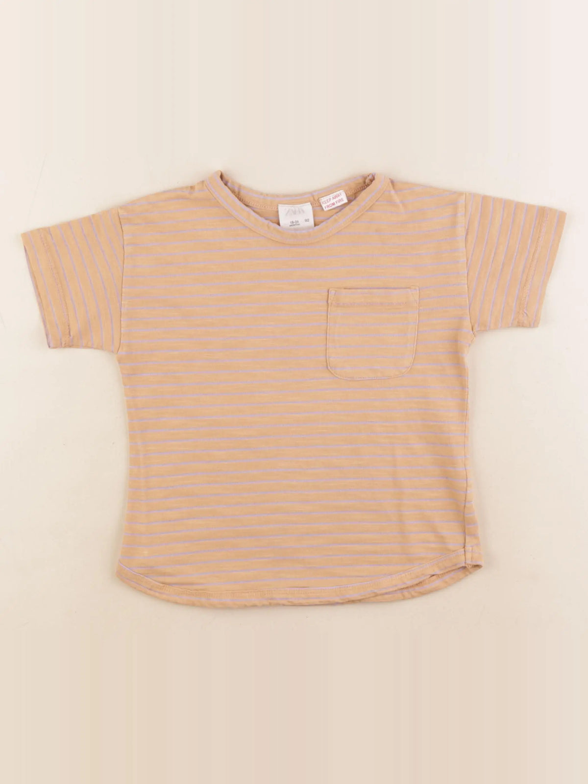 Zara - tee-shirt marron - 18/24 mois