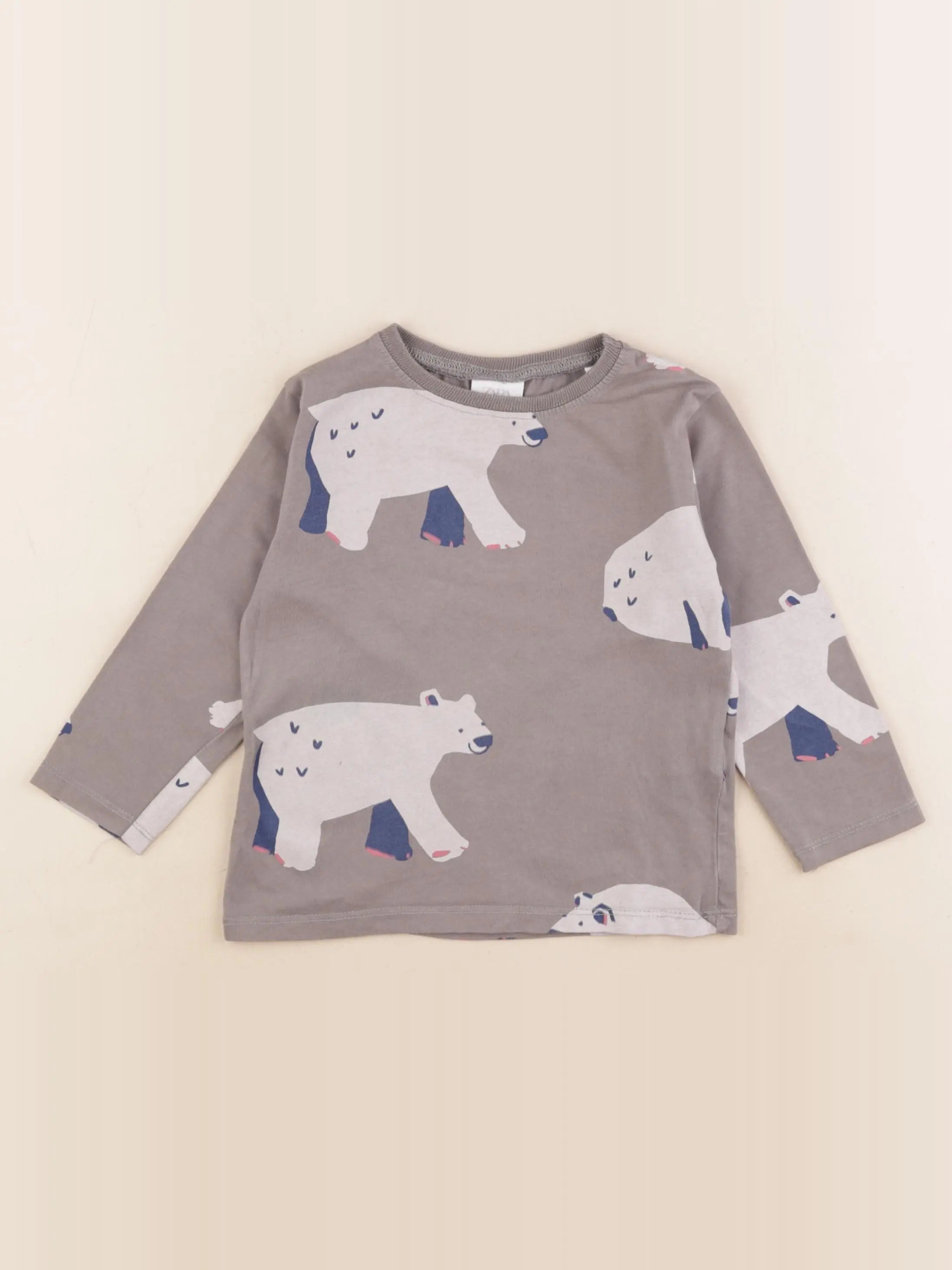 Zara - tee-shirt gris - 18/24 mois