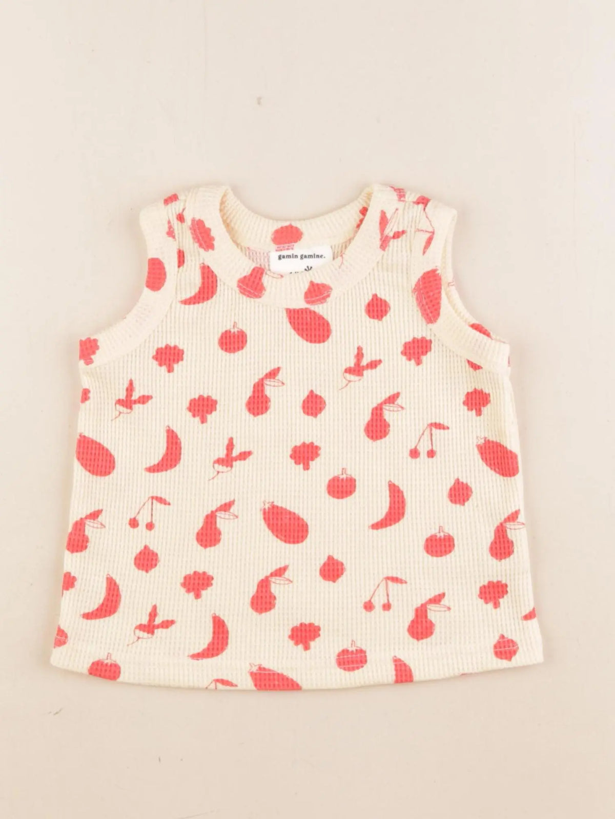 Gamin gamine - débardeur beige - 3/6 mois