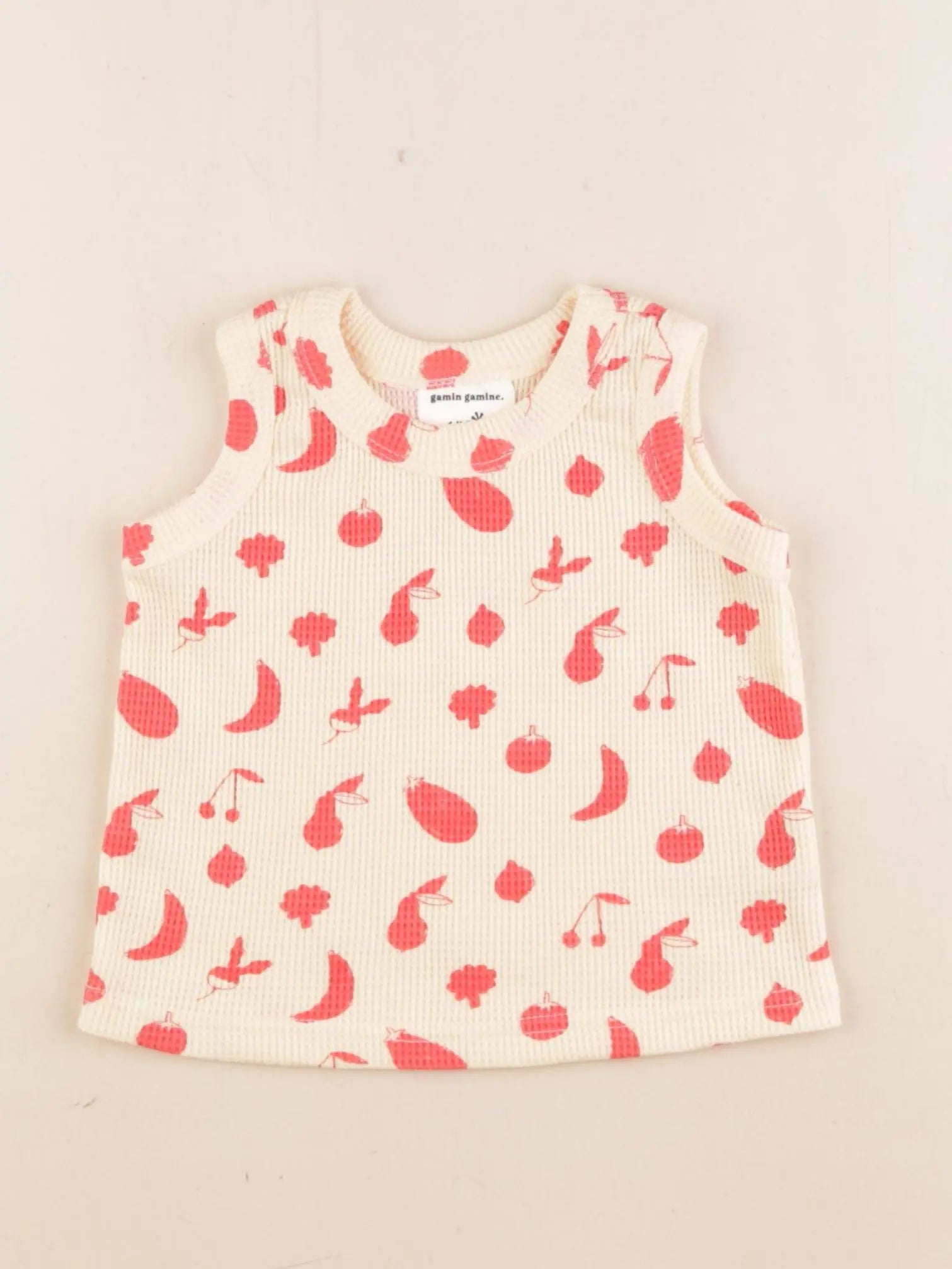 Gamin gamine - débardeur beige - 3/6 mois