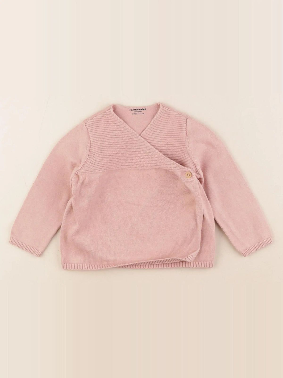 Vertbaudet - pull rose - 9 mois