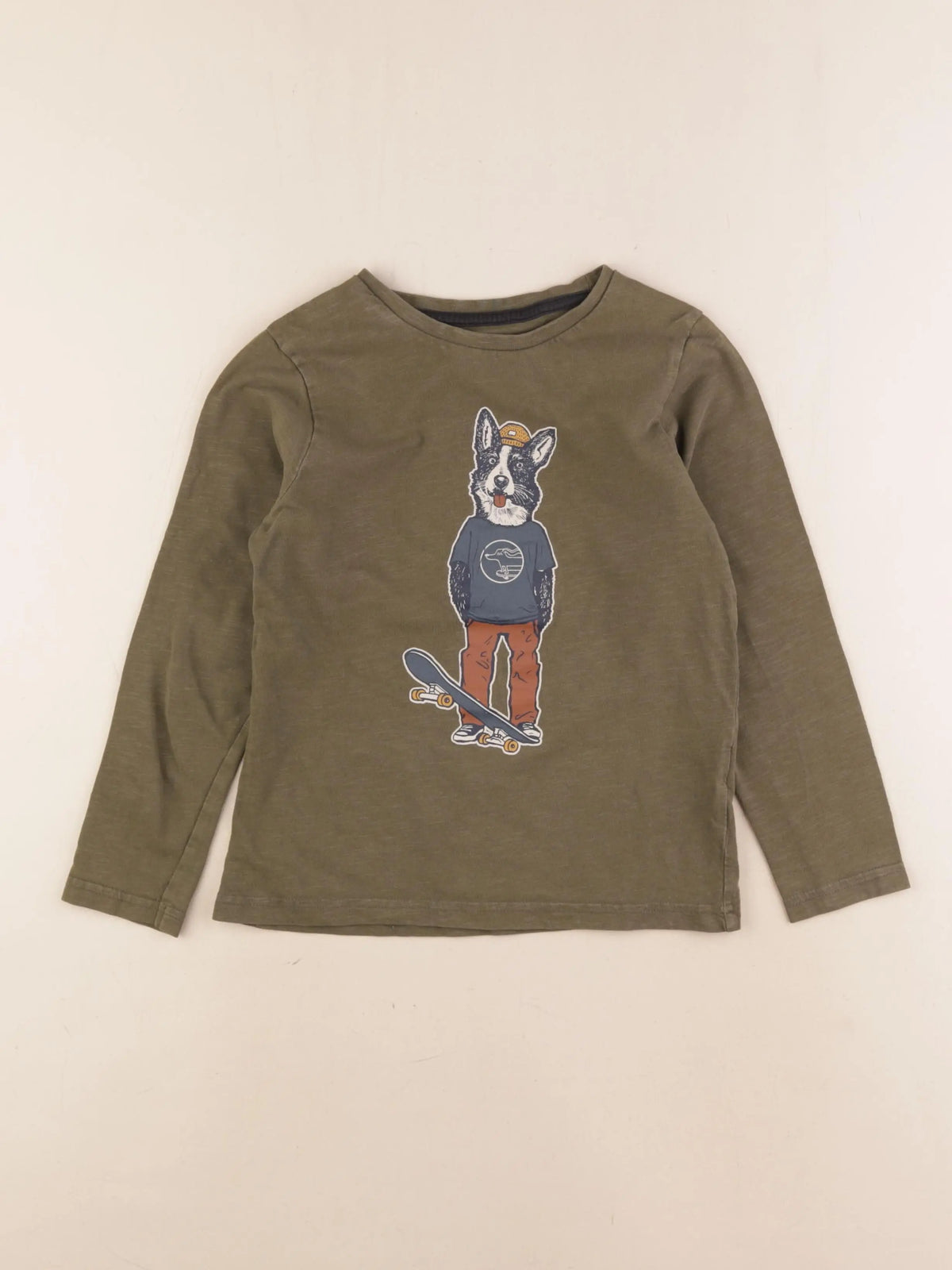 Vertbaudet - tee-shirt vert - 8 ans