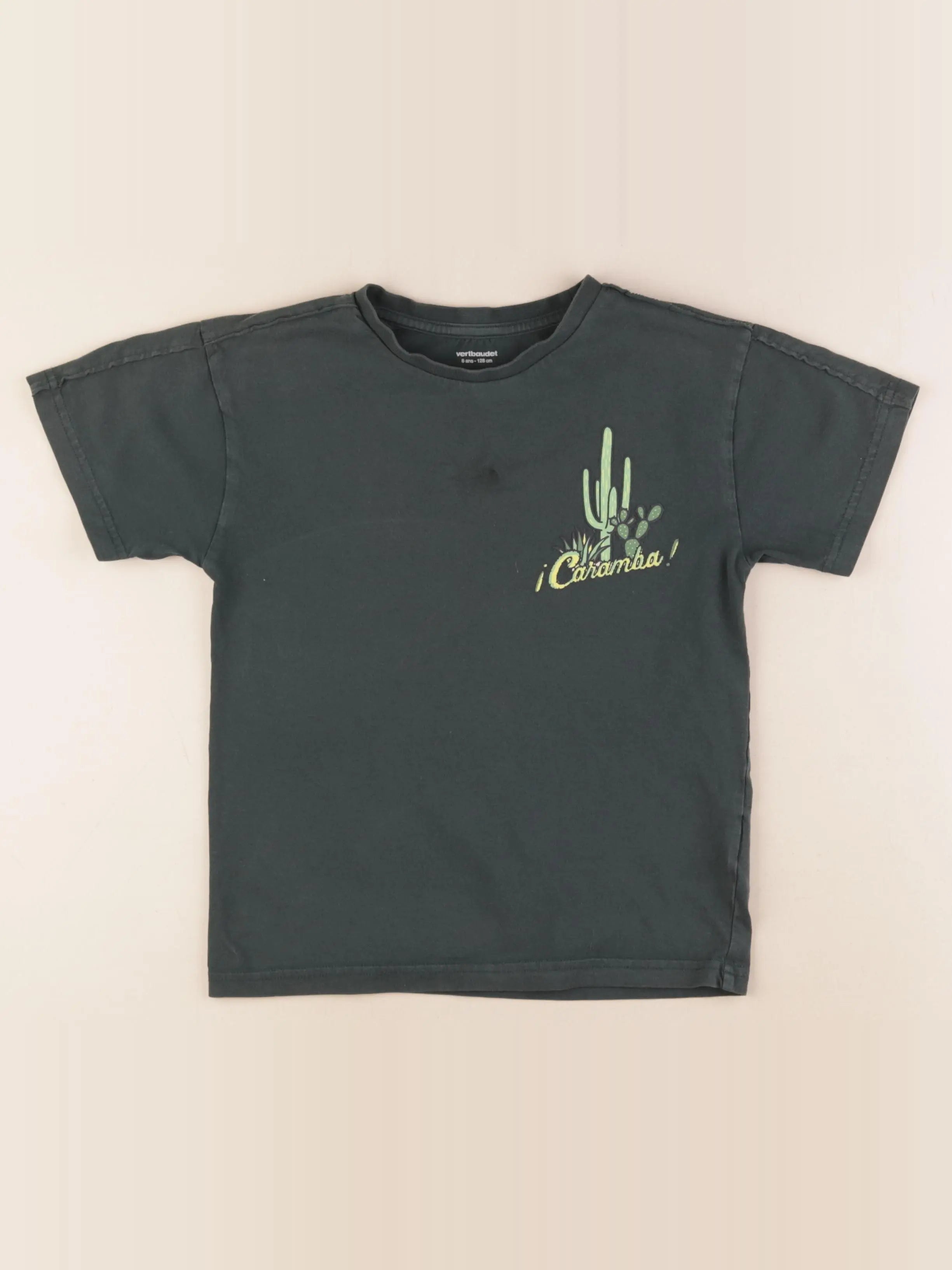 Vertbaudet - tee-shirt vert - 8 ans