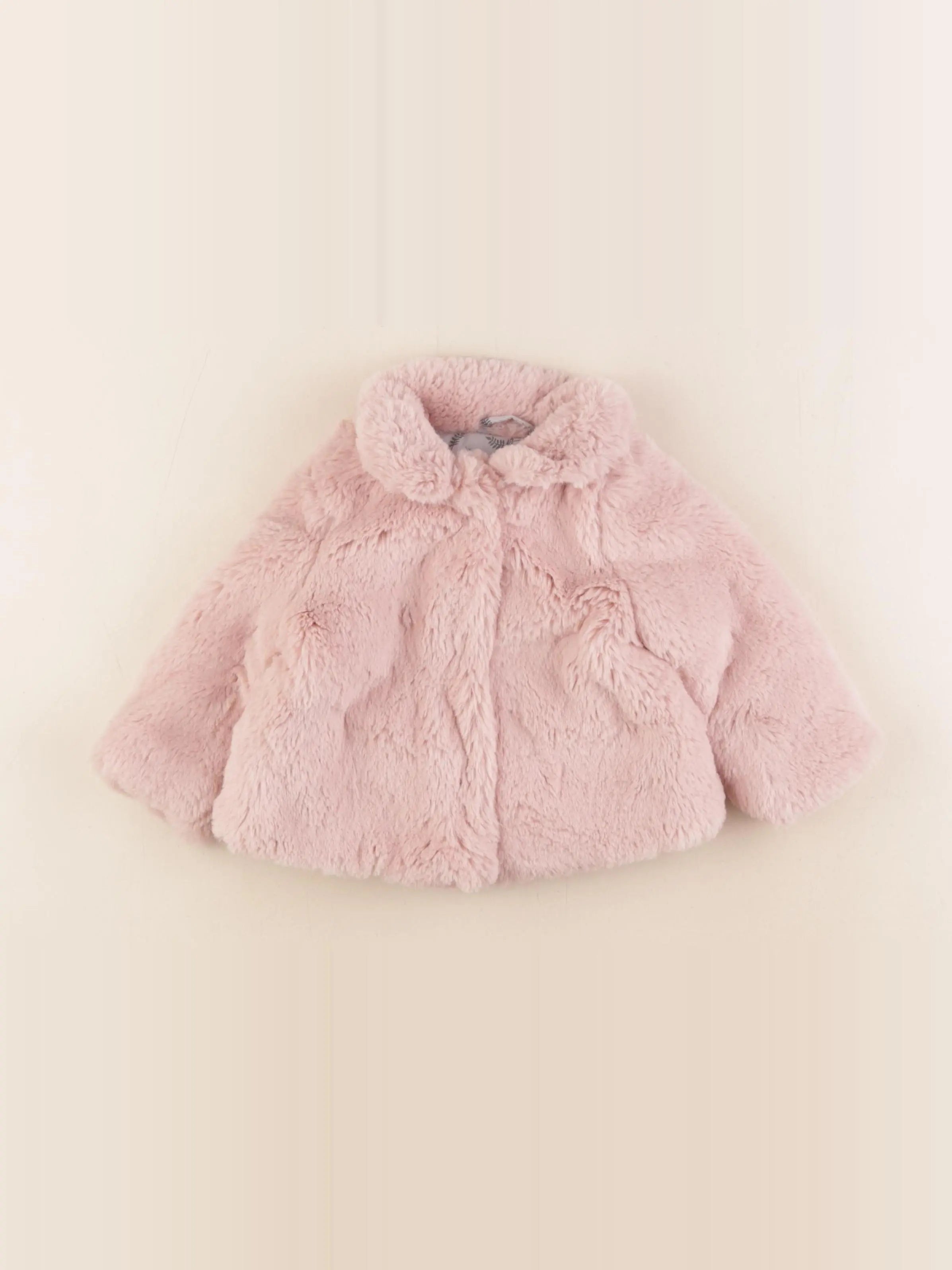 Zara - manteau rose - 6/9 mois