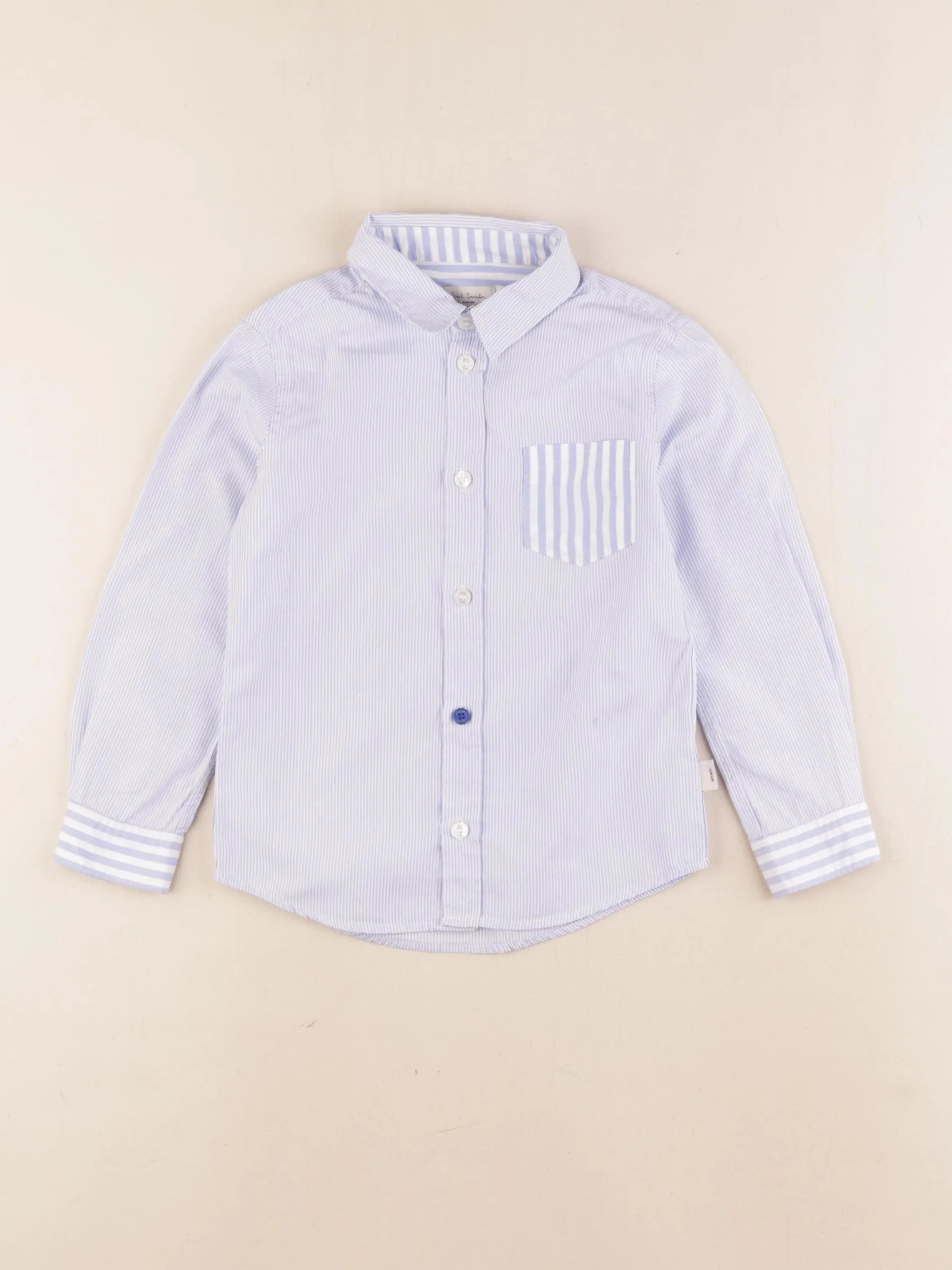 Paul Smith - chemise blanc, bleu - 4 ans