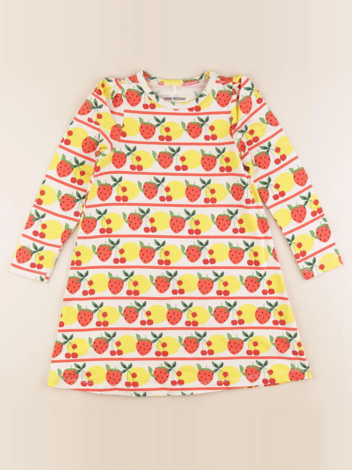 Mini Rodini - robe jaune, rouge - 4/5 ans
