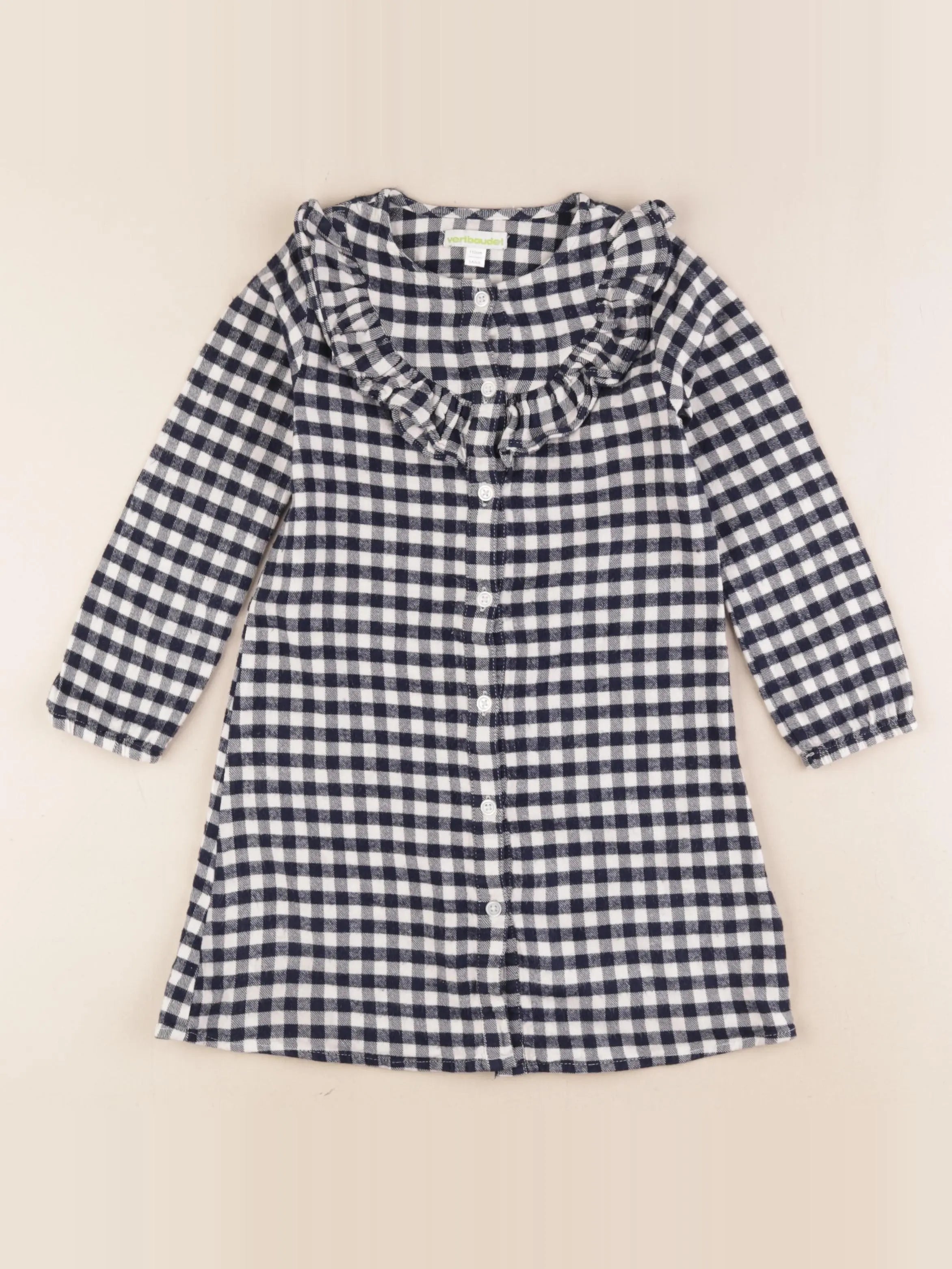 Vertbaudet - robe blanc, bleu - 5 ans