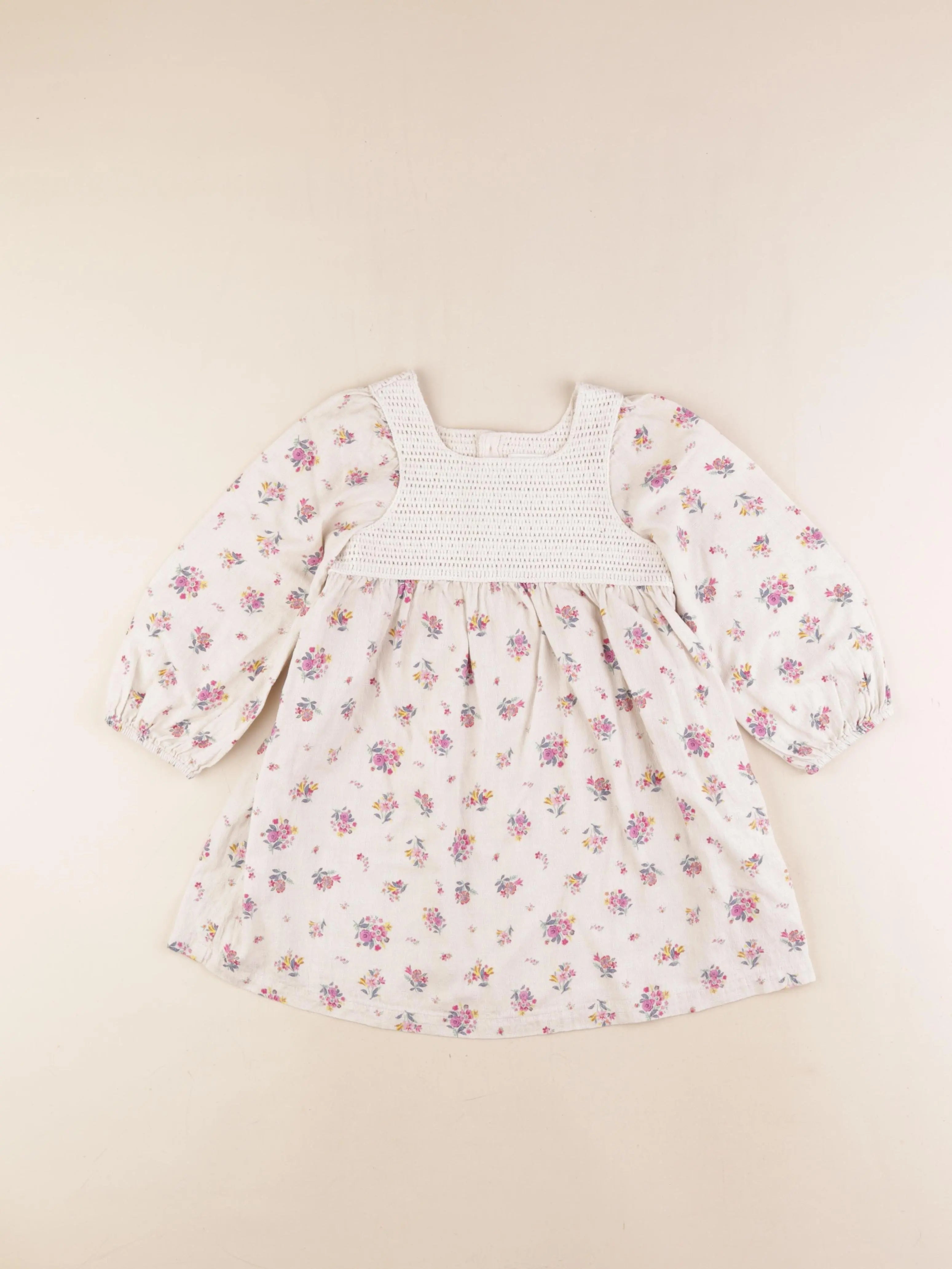 Zara - robe beige, rose - 5 ans