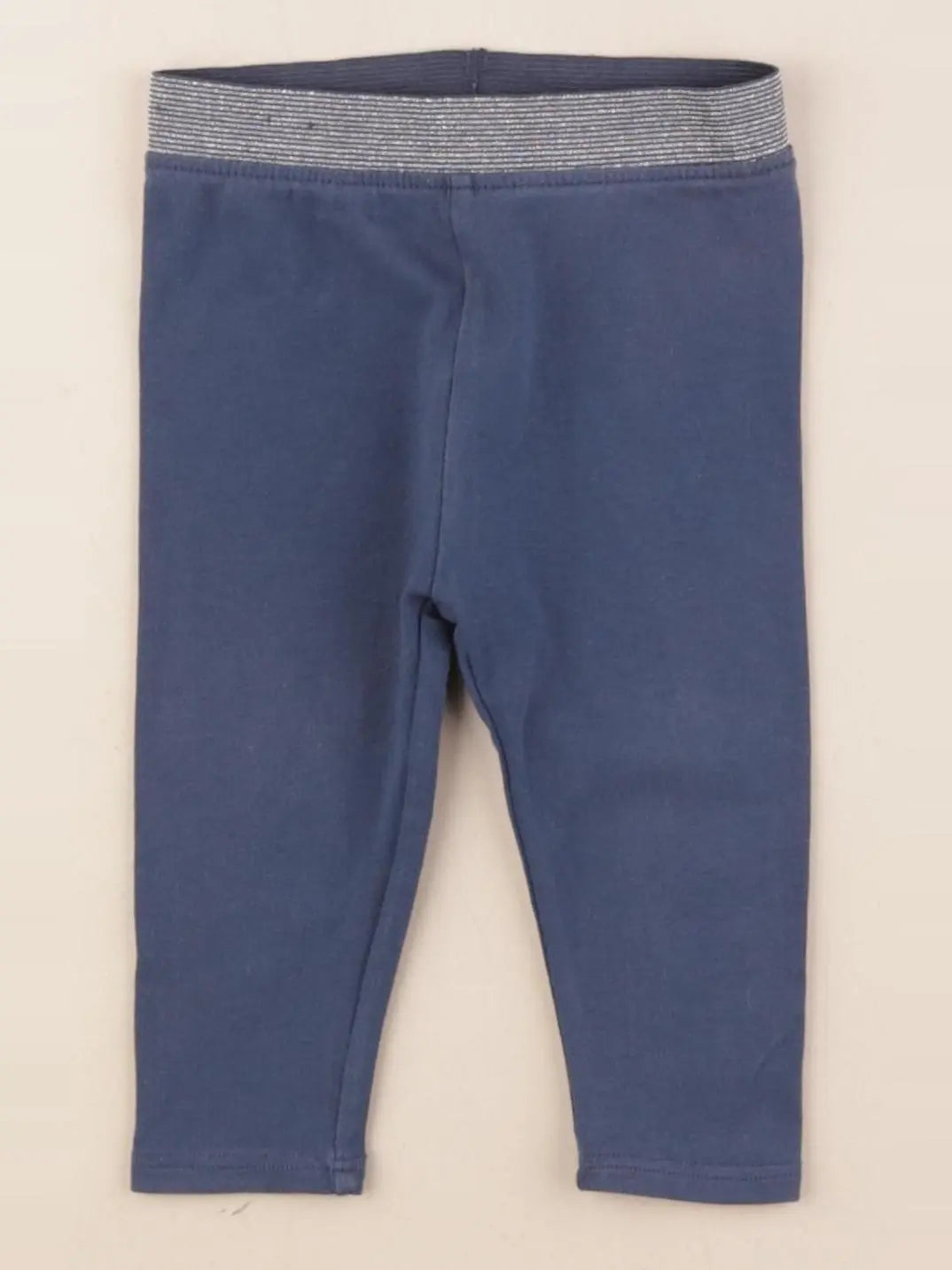 Vertbaudet - legging argent, bleu - 6 mois