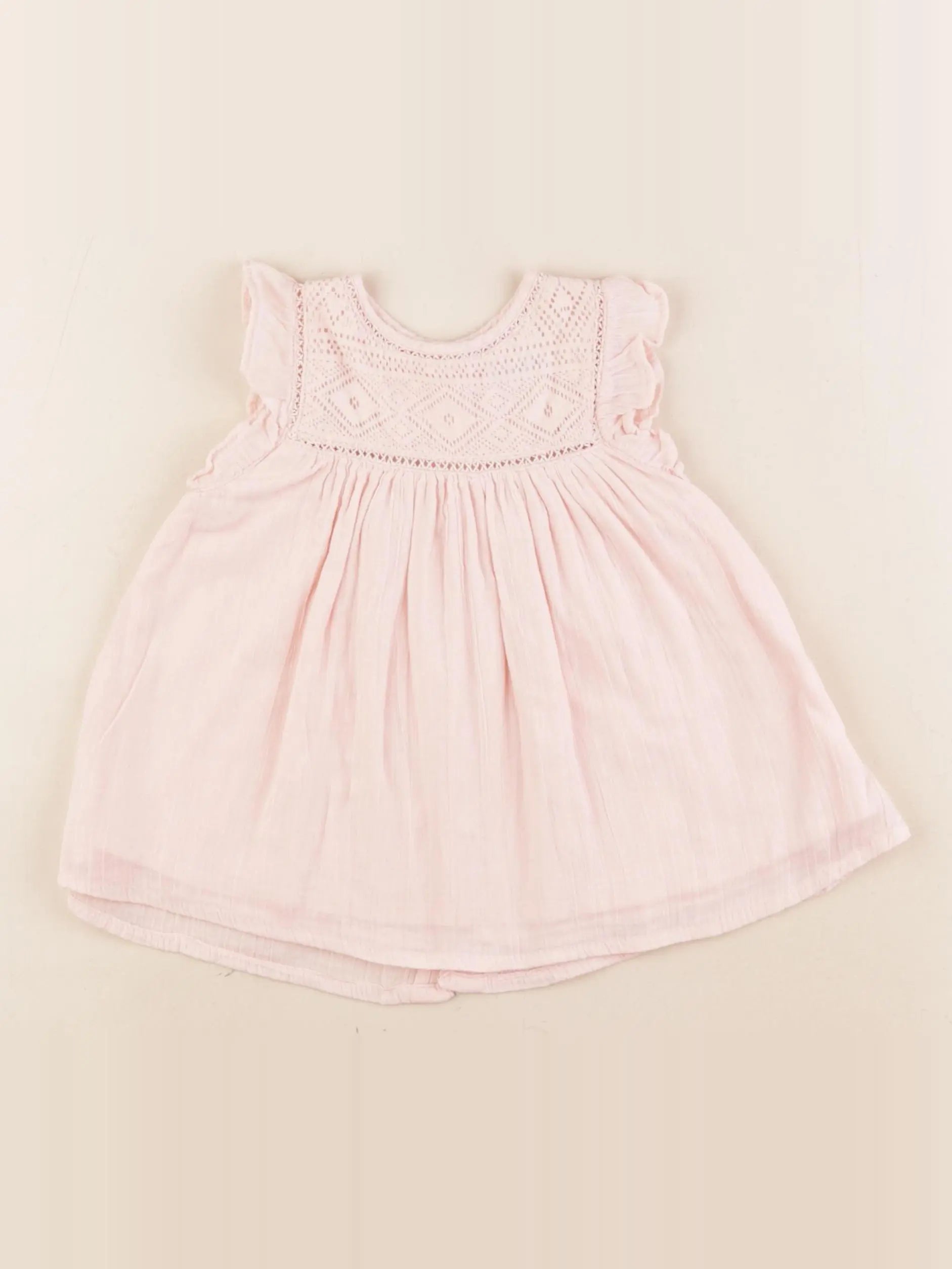 Vertbaudet - robe rose - 3 mois