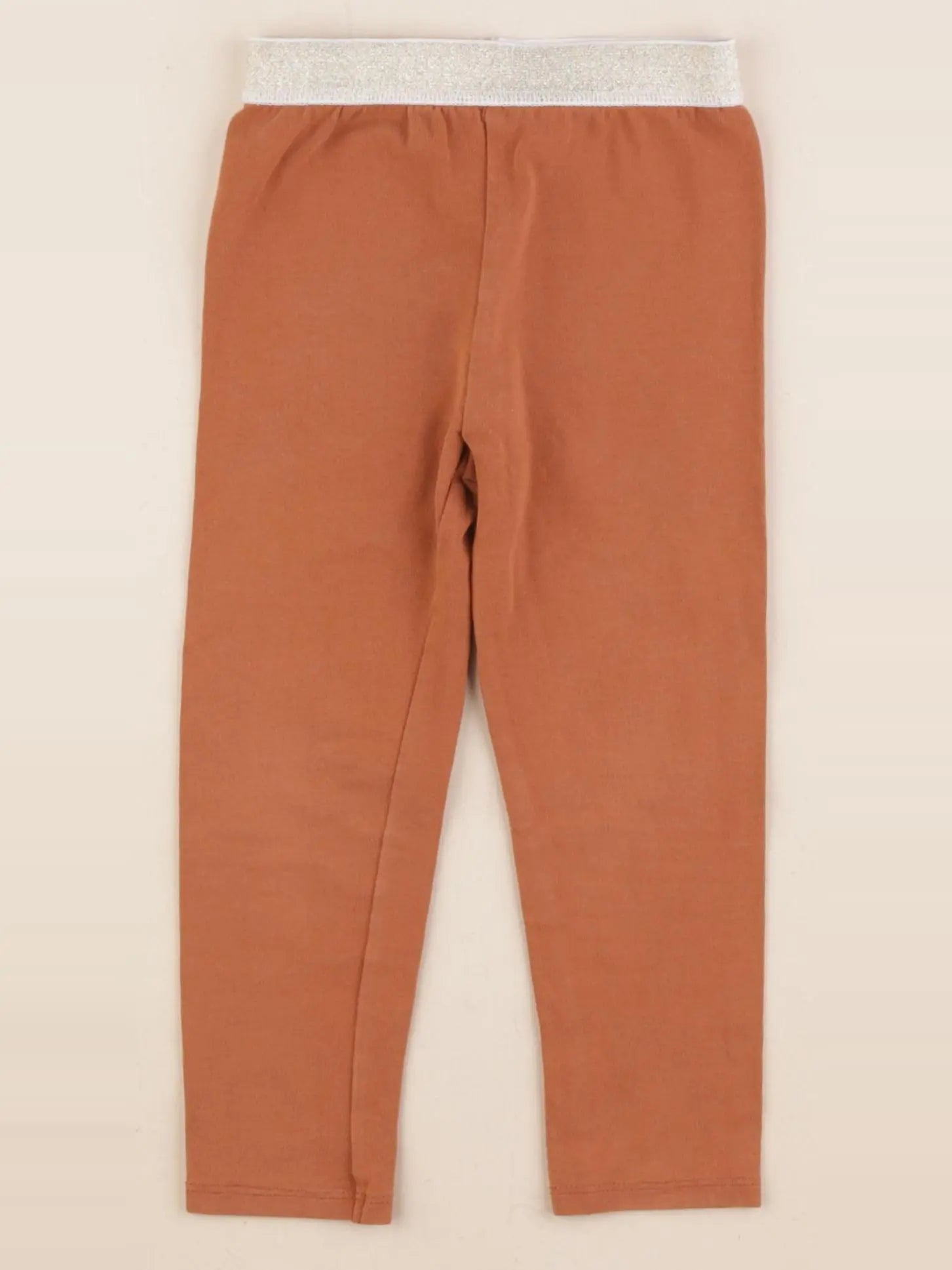 Vertbaudet - legging marron, or - 3 ans