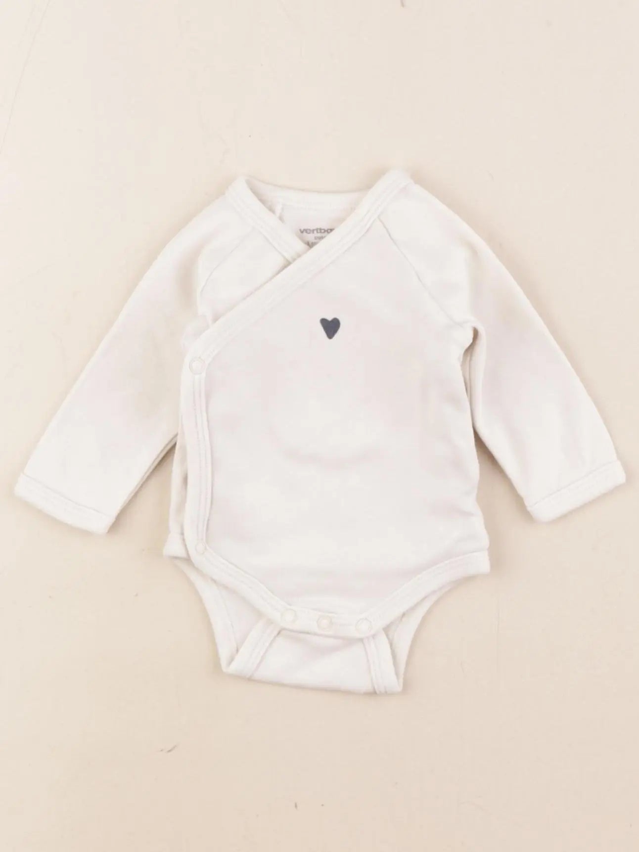 Vertbaudet - body beige - 1 mois