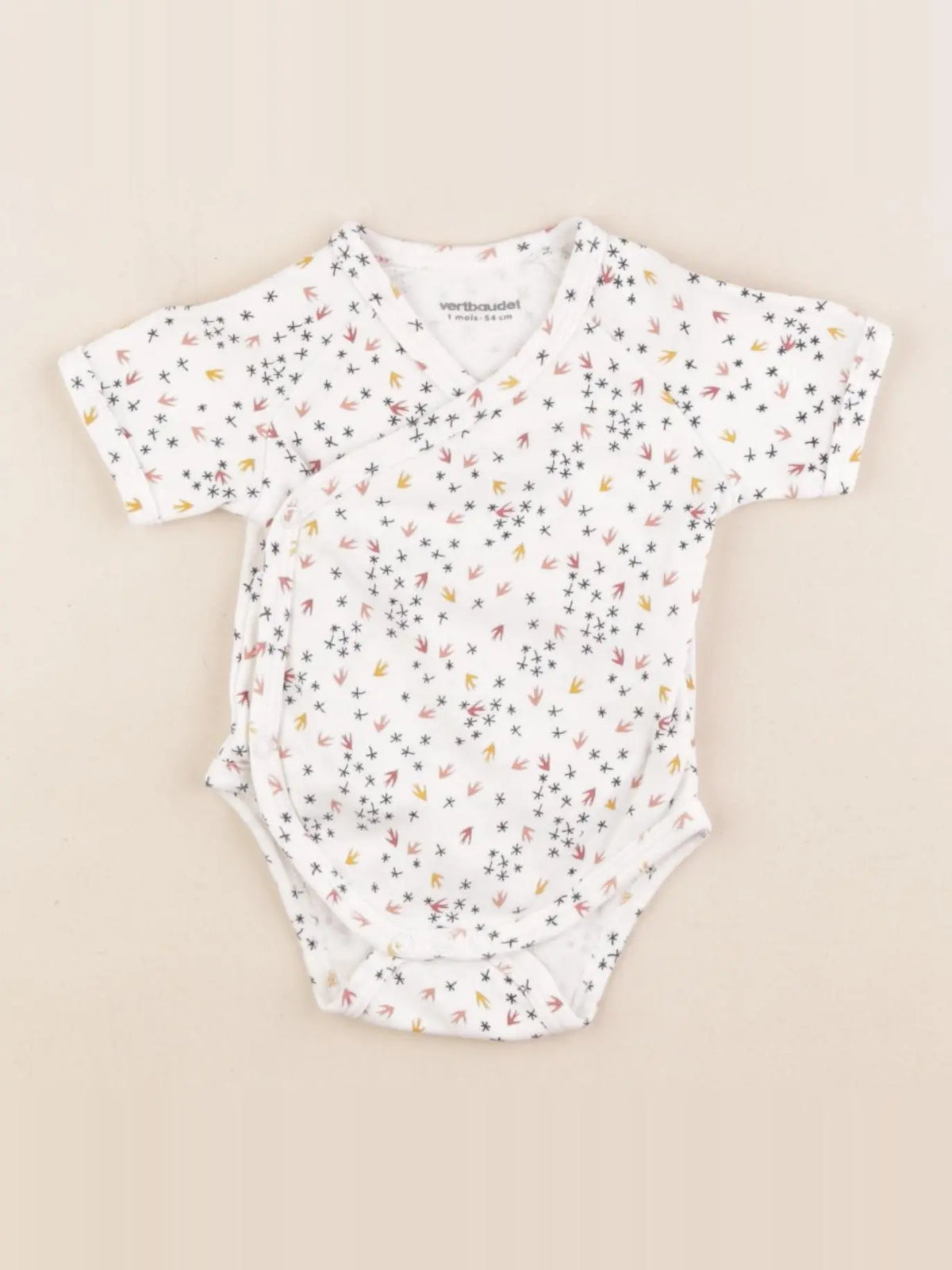 Vertbaudet - body beige - 1 mois