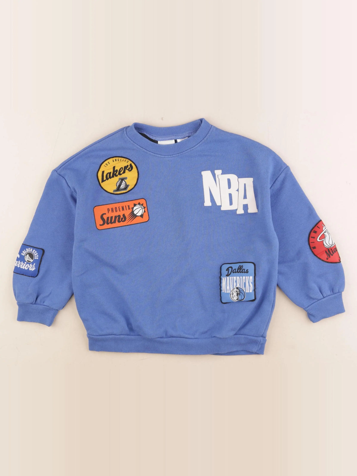 Zara - sweat imprimé au dos bleu - 4 ans