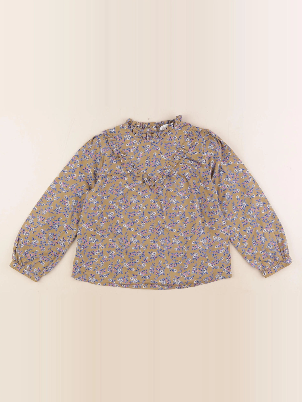 Vertbaudet - blouse marron, multicolore - 6 ans